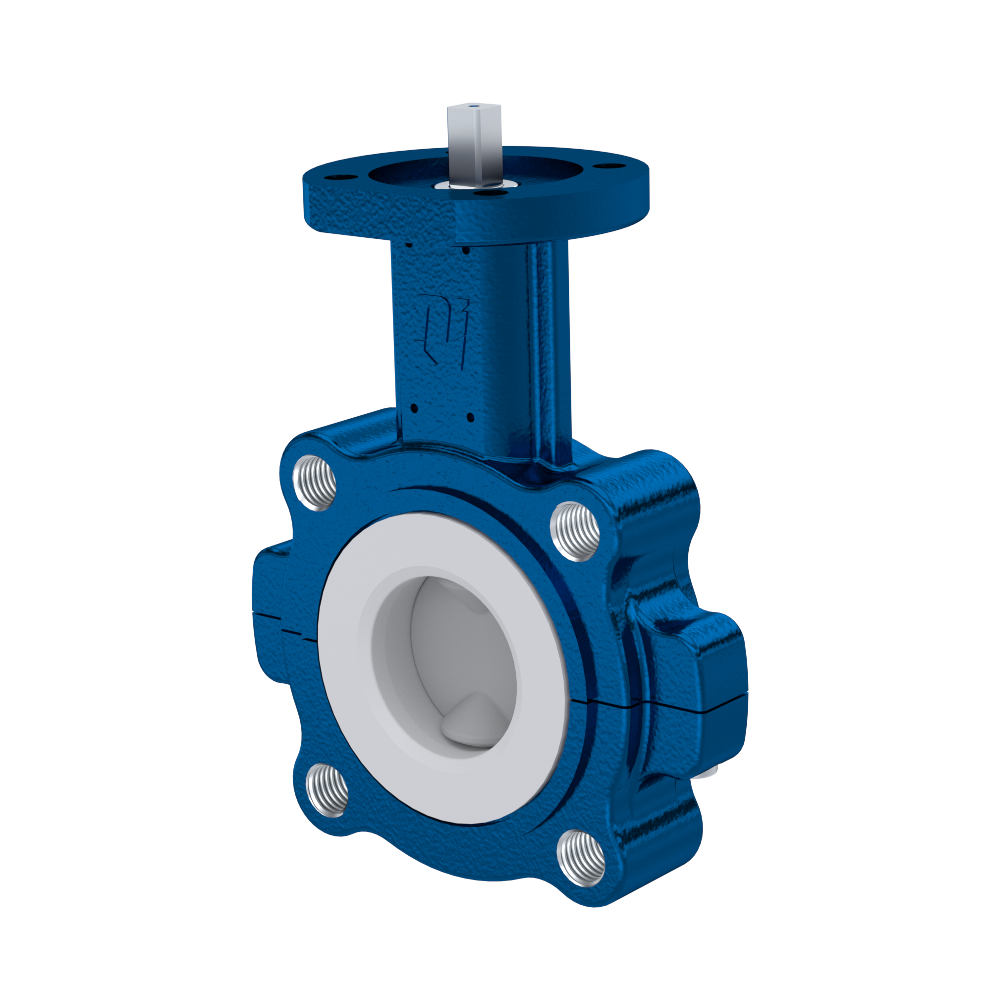 Butterfly-valve PTFE AK10 DN50 PN10-PN16 silicone insert