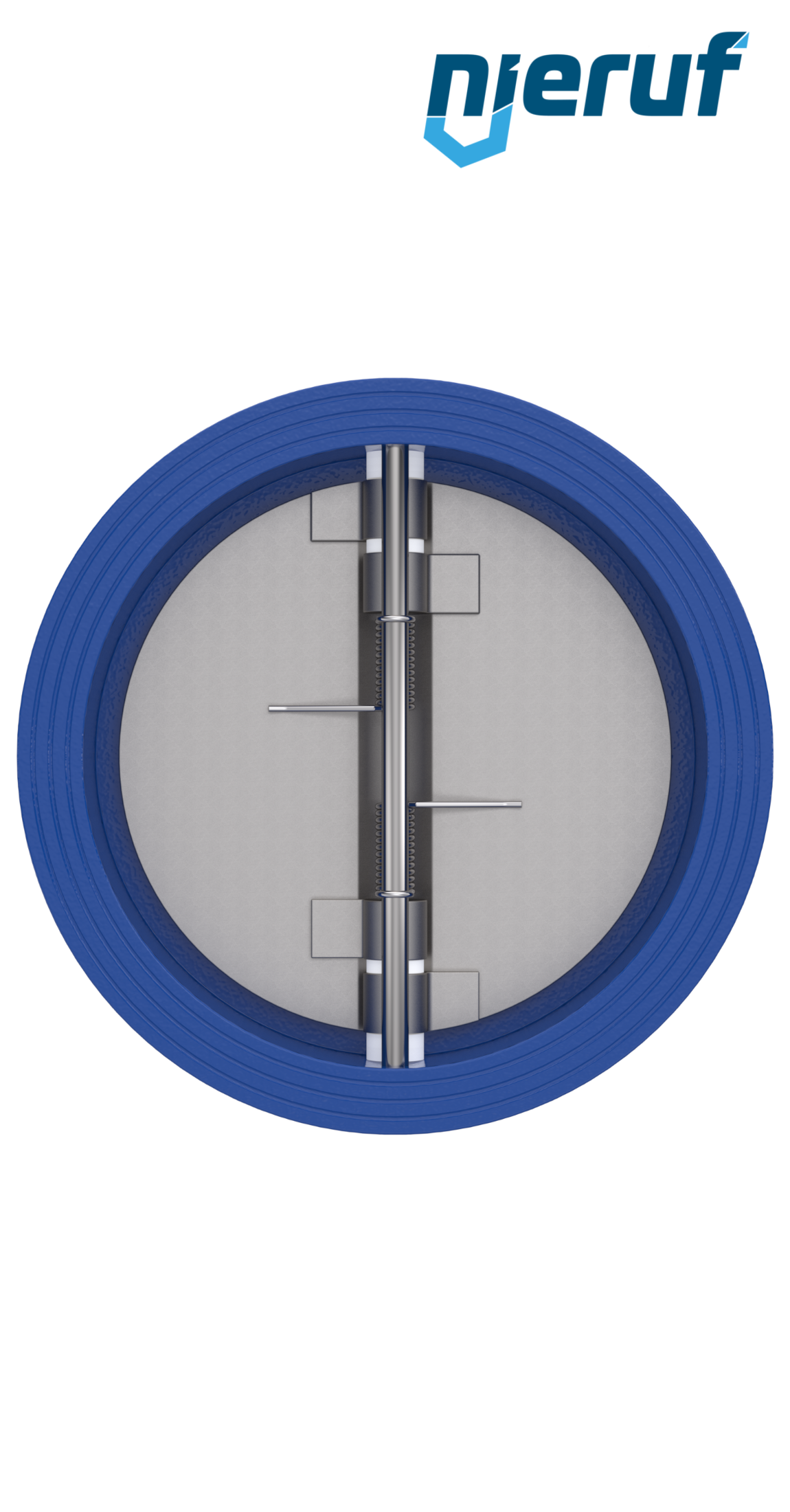 dual plate check valve DN350 DR02 ANSI 150 GGG40 epoxyd plated blue 180µm EPDM
