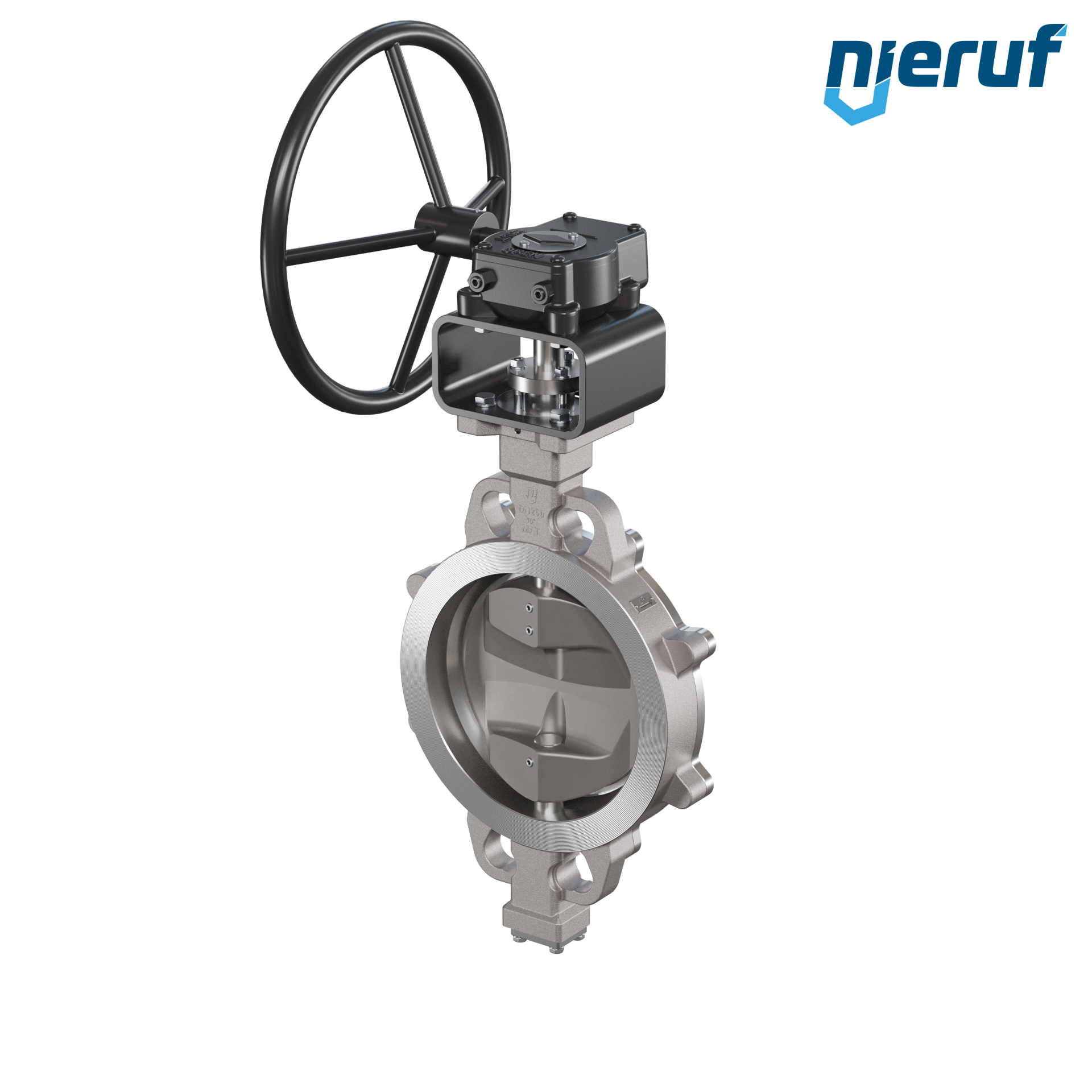 Triple offset butterfly-valve stainless steel AK13 DN 250 PN10-40 ANSI150-300 worm gear