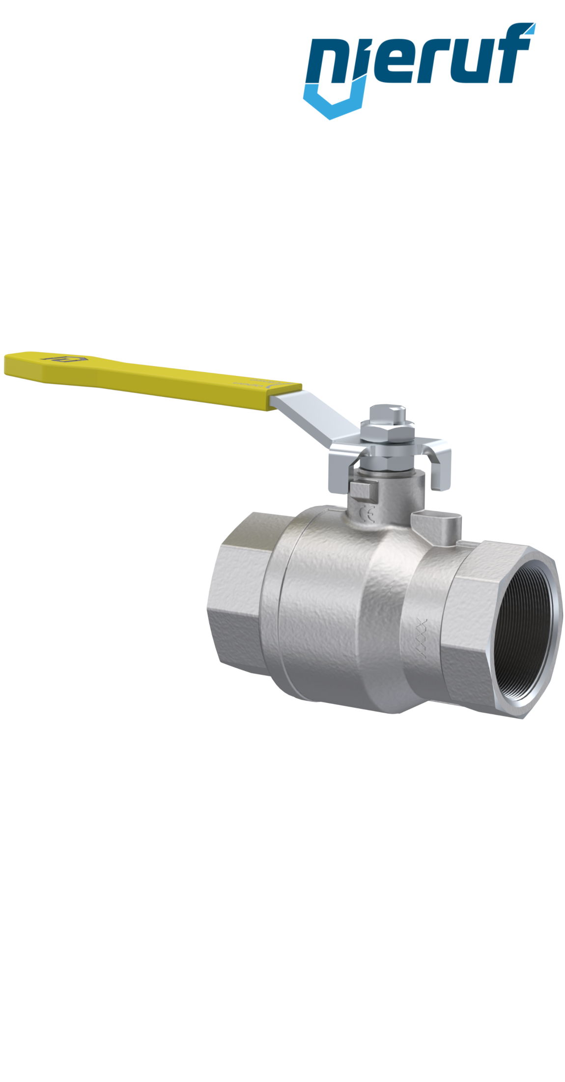 Gas ball valve stainless steel DN25 - 1" inch GK07 Biogas DVGW