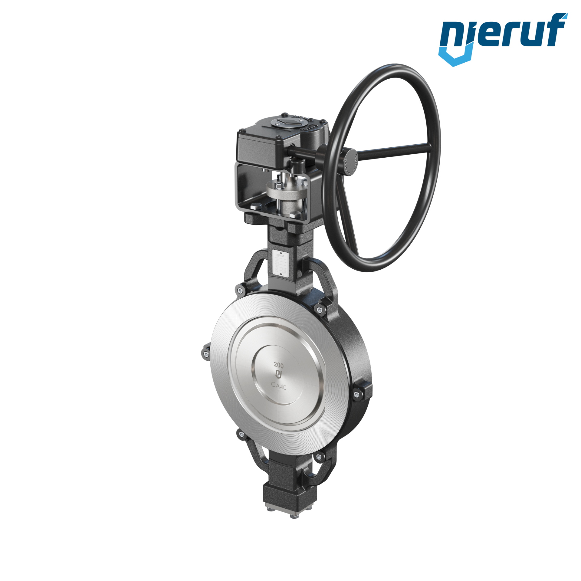 Double offset butterfly-valve AK11 DN 200 PN10-40 ANSI150-300 worm gear