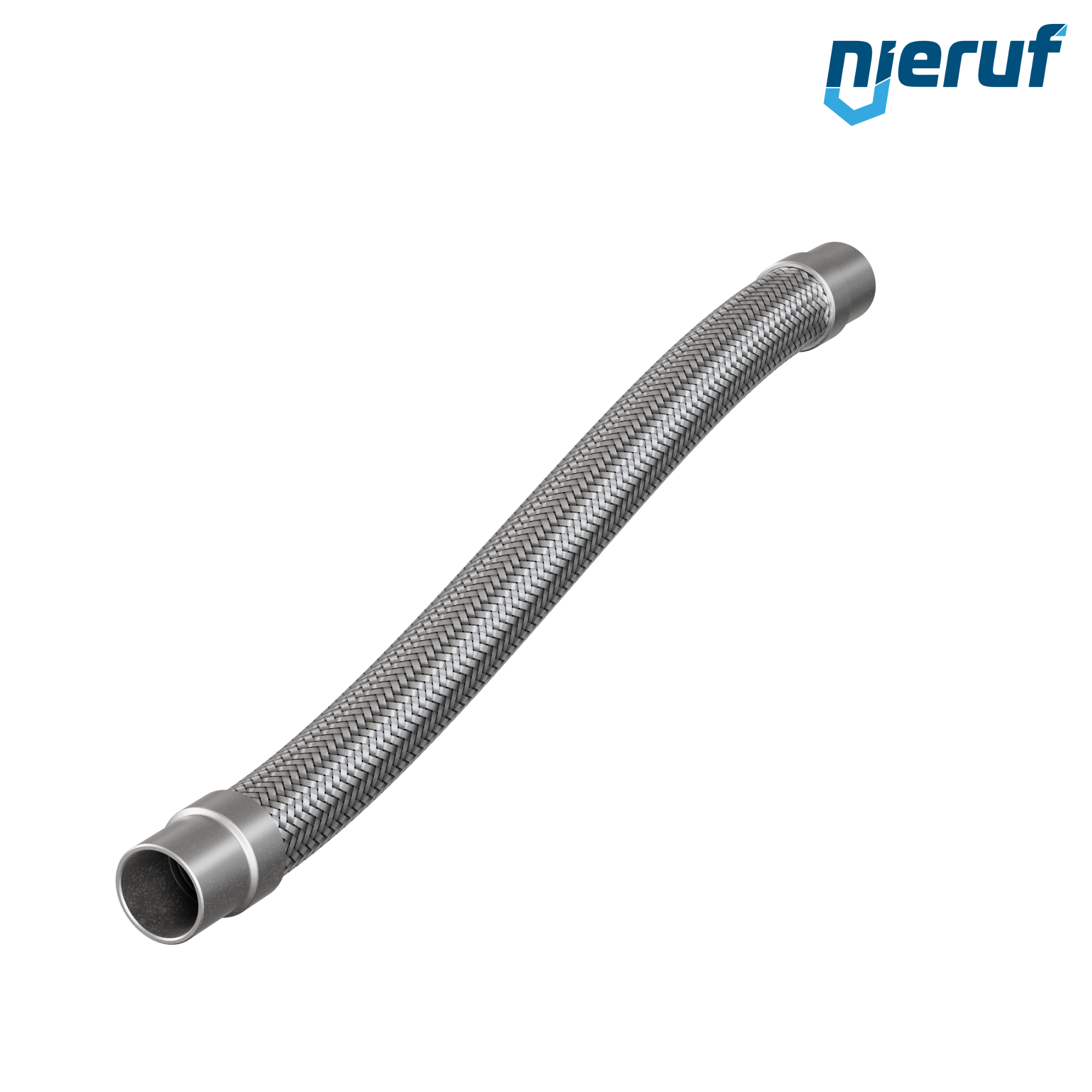 Stainless steel hoses ES01 DN32 - 42.4 mm with double braid and welding ends length 500 mm