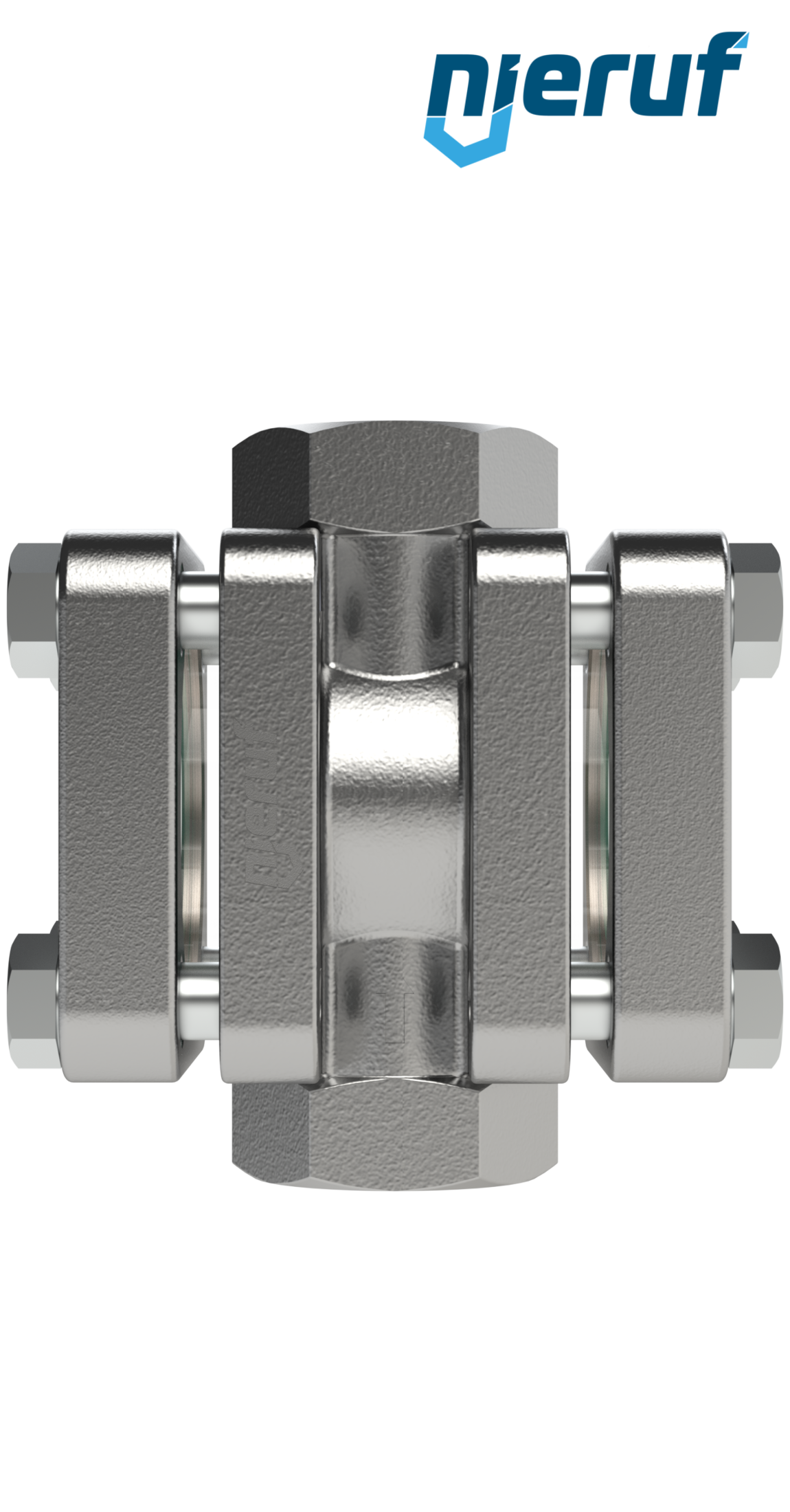 flow-through sight flow indicator DN40 - 1 1/2" Inch stainless steel soda lime glass