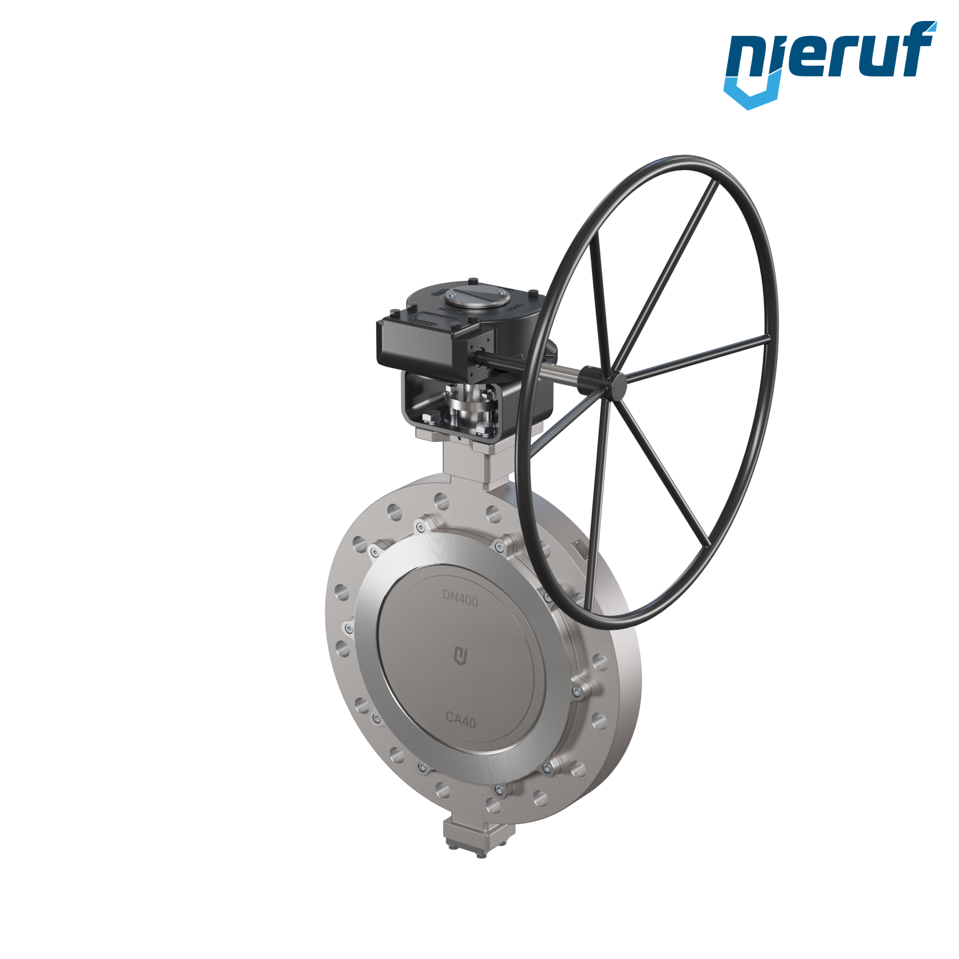 Triple offset butterfly-valve stainless steel AK14 DN 400 ANSI150 worm gear
