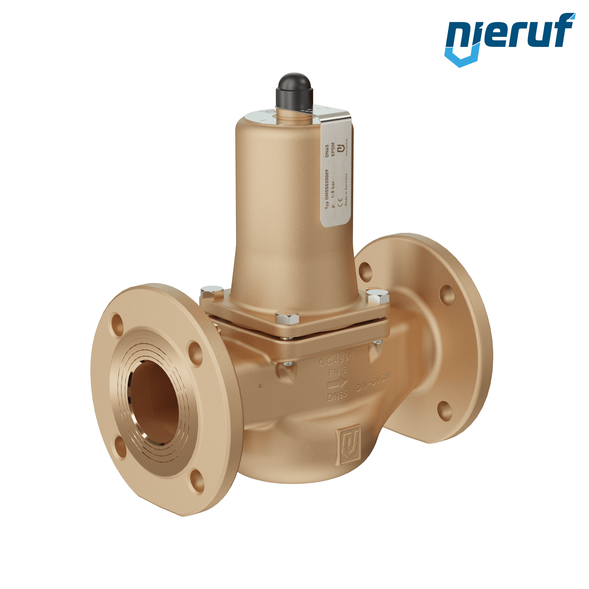 Flange-pressure reducing valve DN 65 PN16 DM05 gunmetal/brass EPDM 1.0 - 8.0 bar