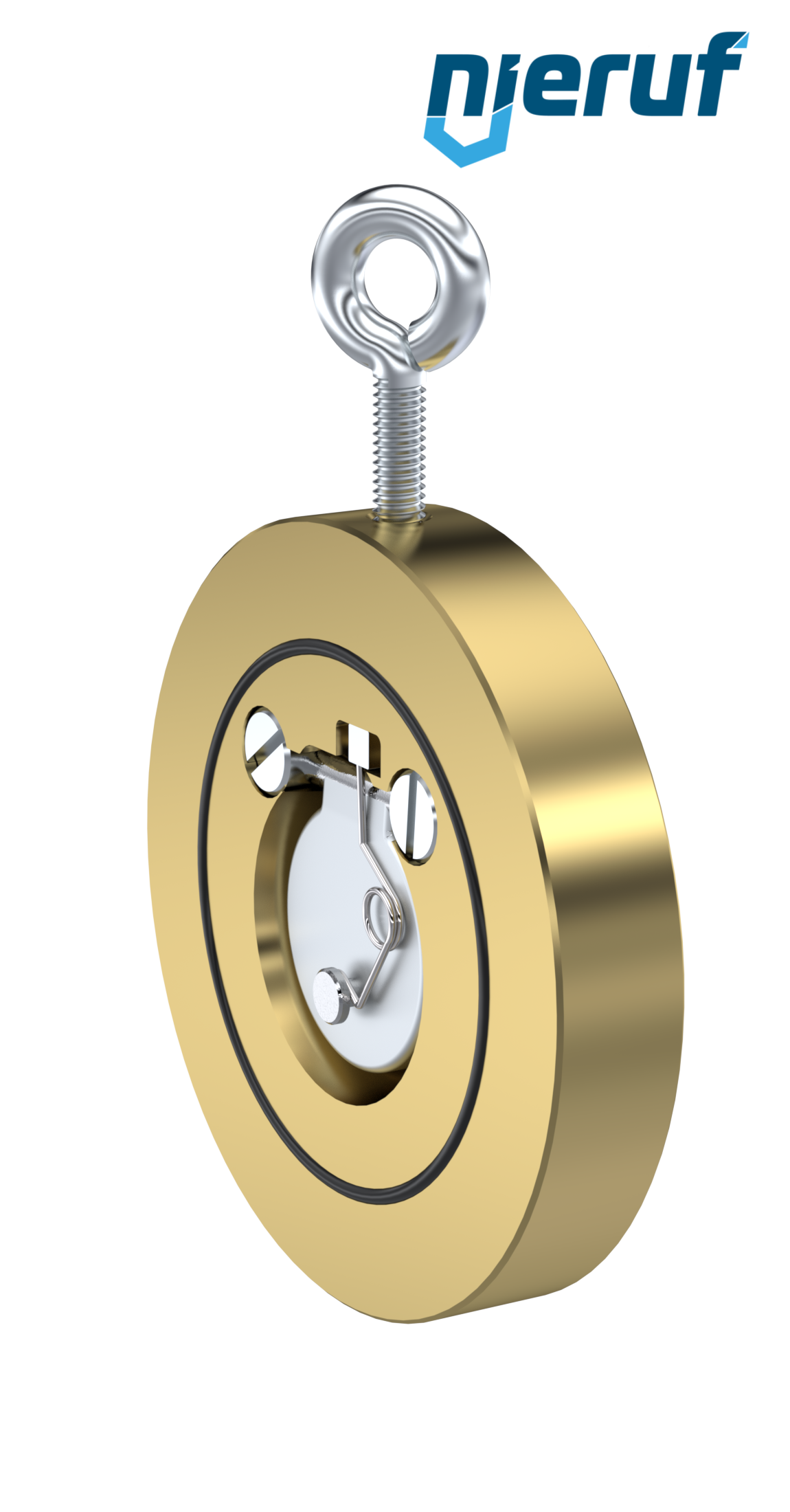swing check valve with spring DN32 ZR10 Alu bronze 2.0975 / C958 NBR
