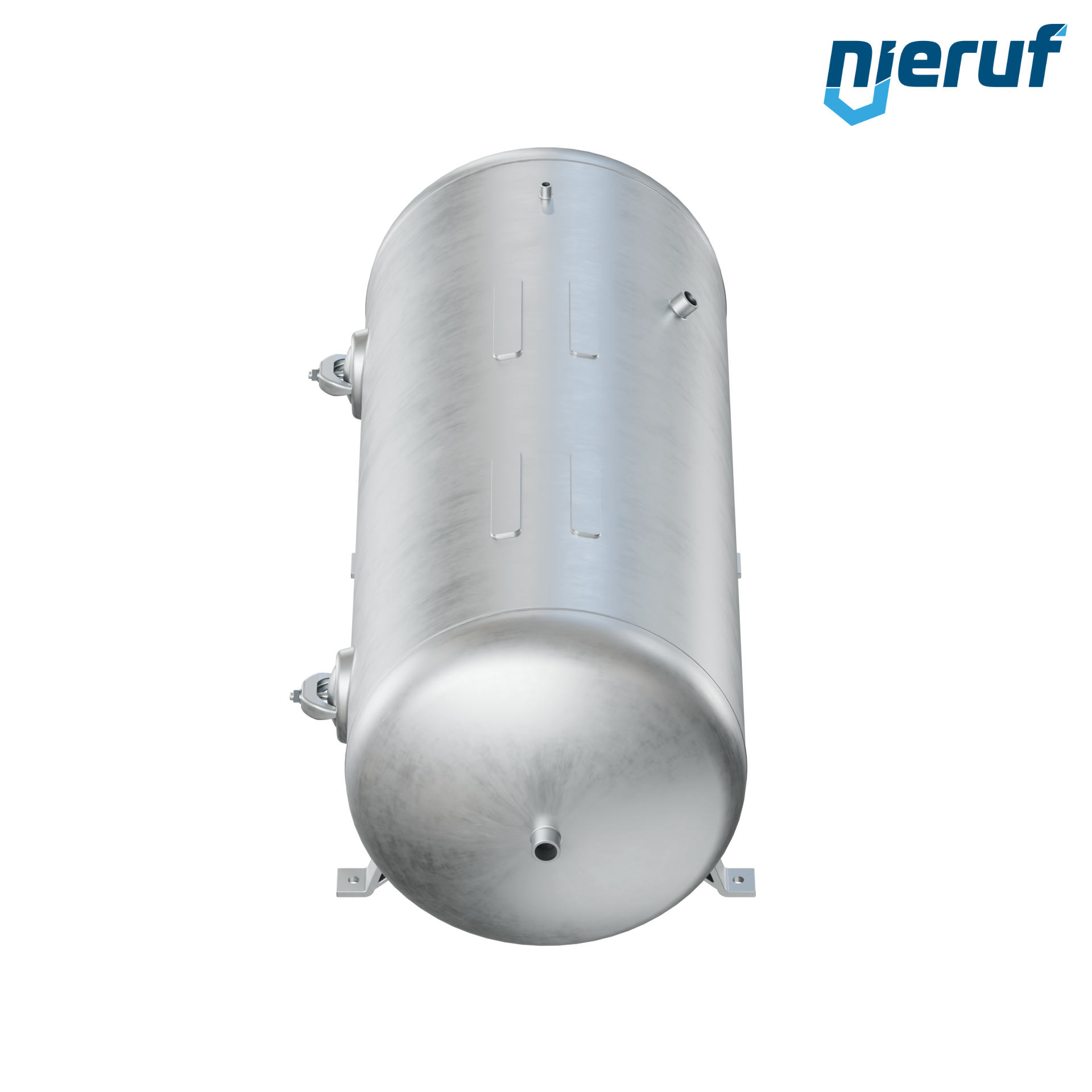 Pressure vessel horizontal BE01 1000 liter, 0-16 bar, steel primed