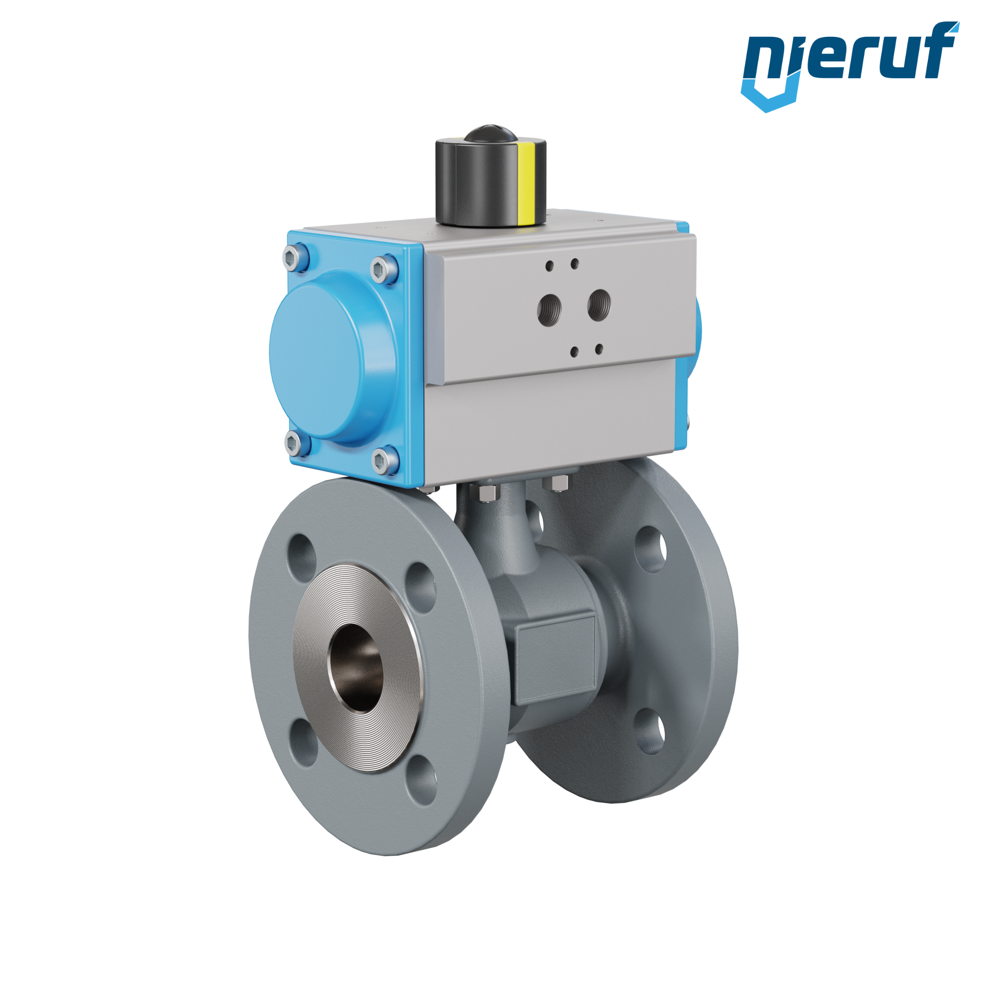 valvola a sfera automatica DN32 - 1 1/4" pollici PK04 azionamento rotativo pneumatico a semplice effetto