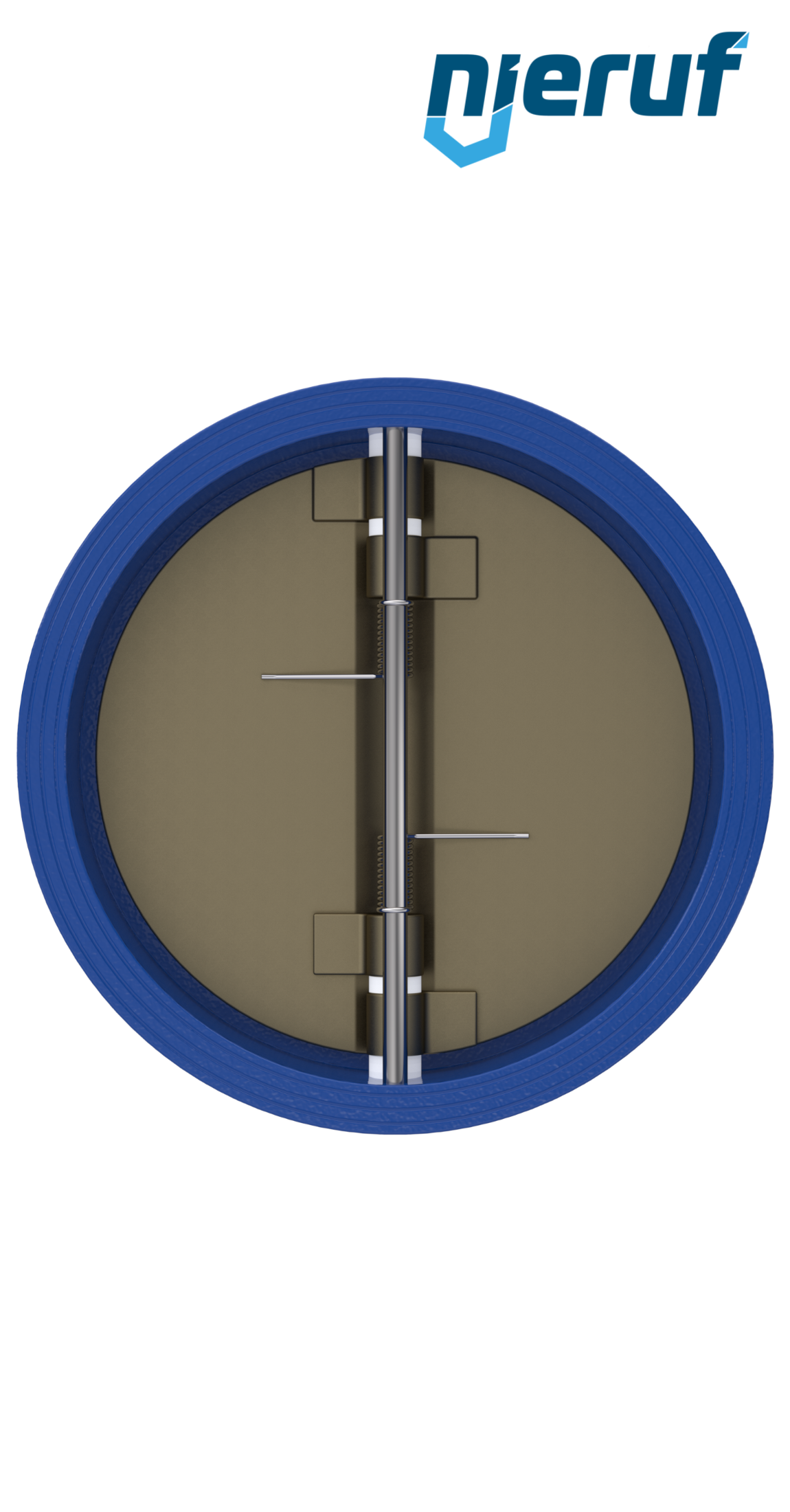 dual plate check valve DN450 DR04 ANSI 150 GGG40 epoxyd plated blue 180µm FKM