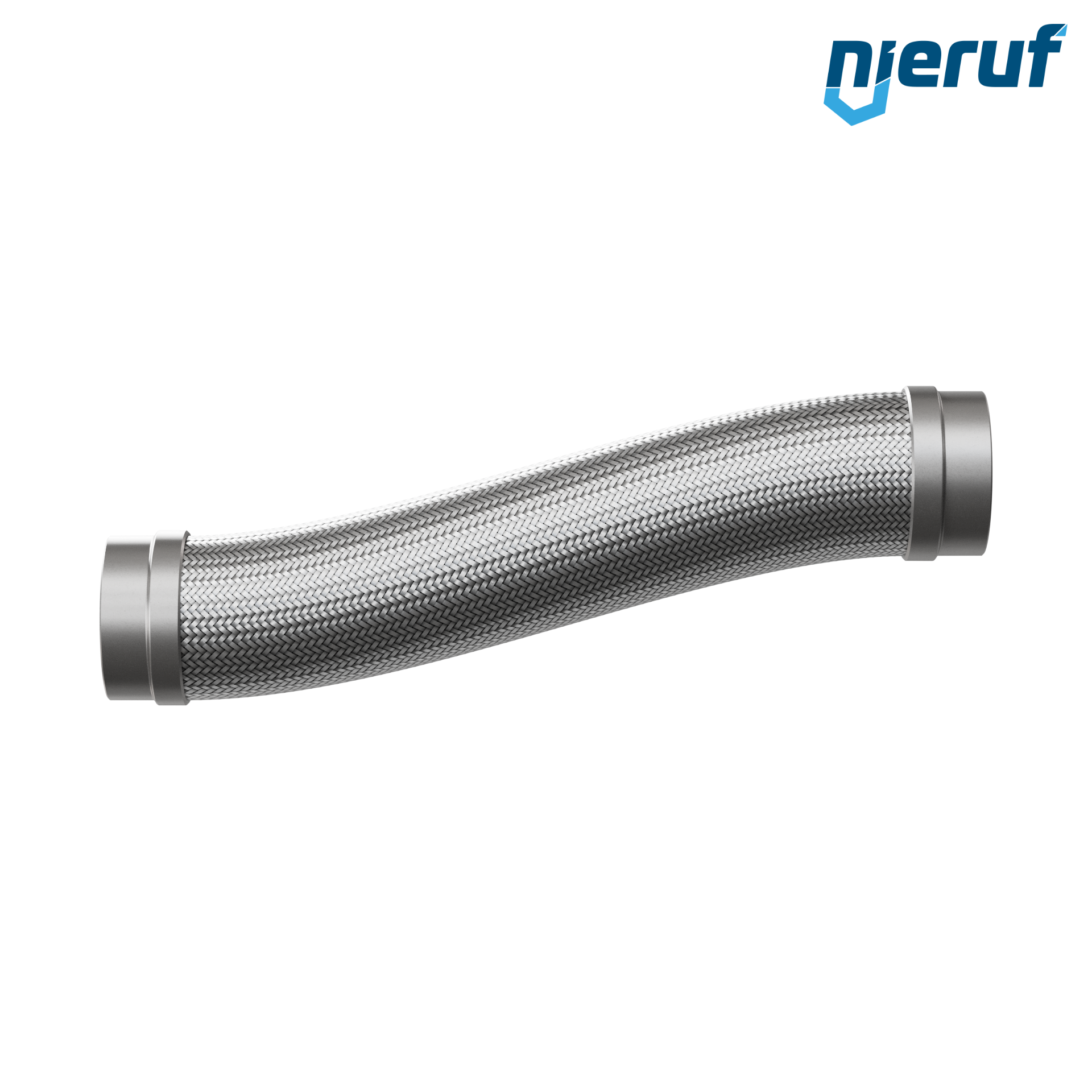 Stainless steel hoses ES01 DN100 - 114.3 mm with single braid and welding ends length 500 mm