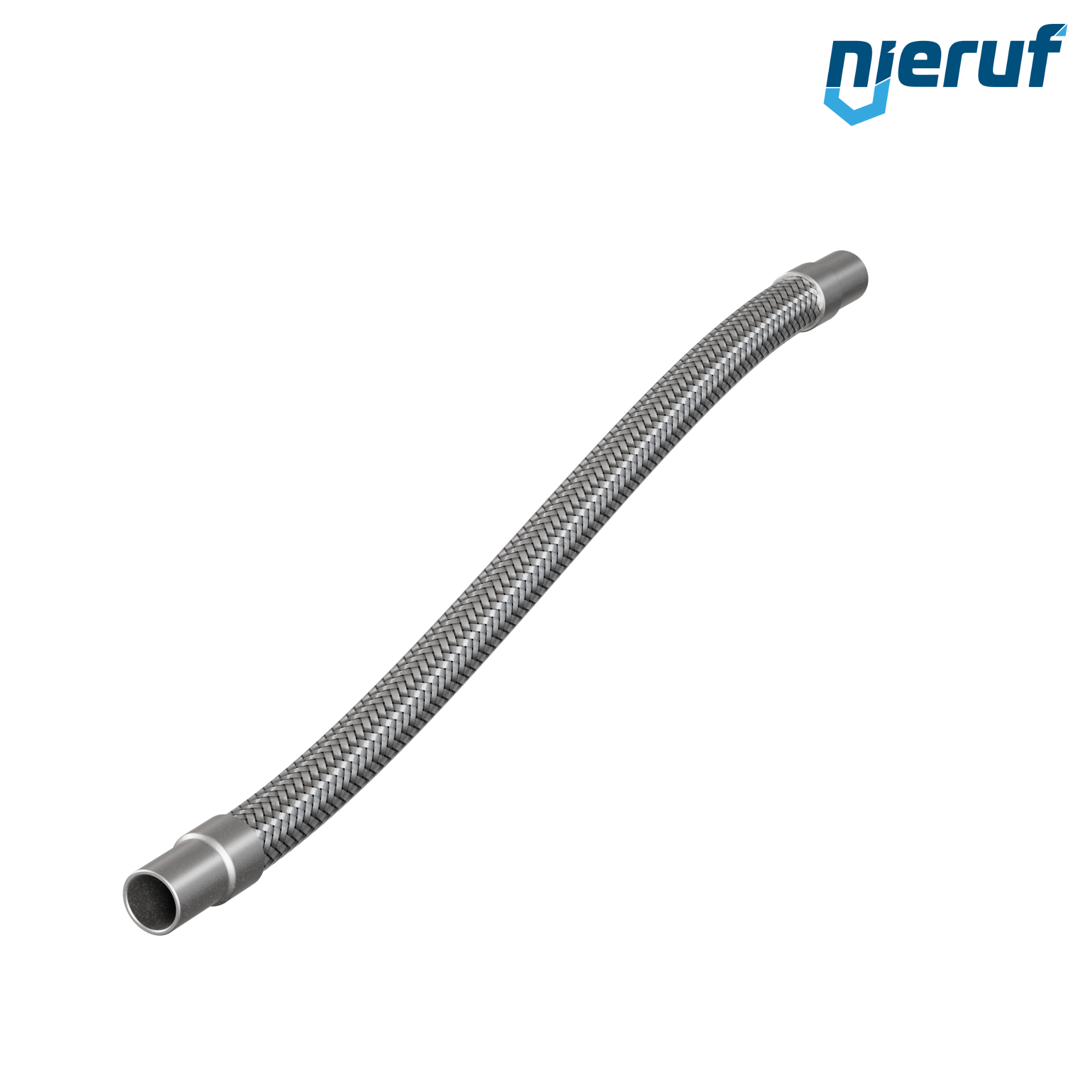 Stainless steel hoses ES01 DN20 - 26.9 mm with single braid and welding ends length 500 mm