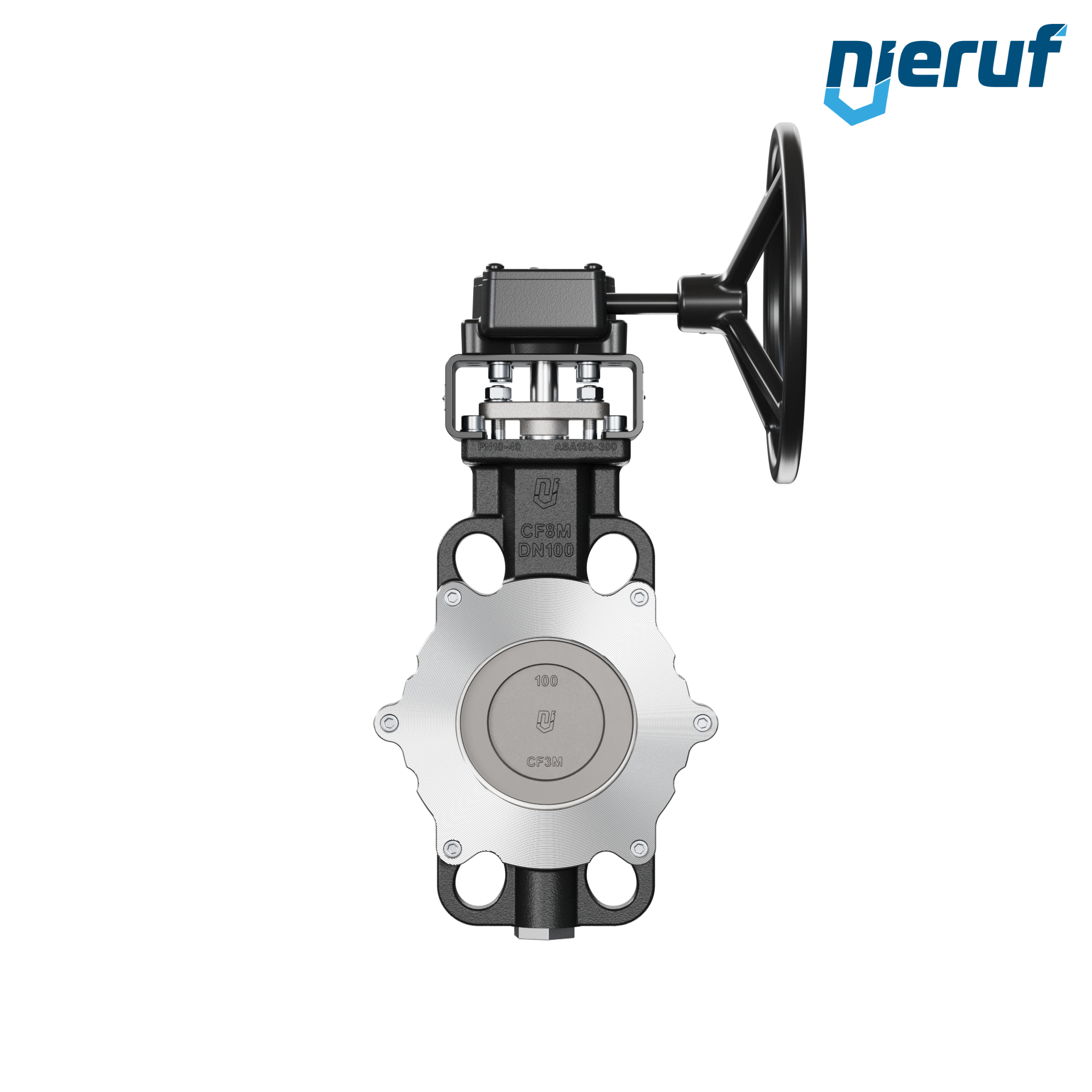 Triple offset butterfly-valve AK13 DN 100 PN10-40 ANSI150-300 worm gear