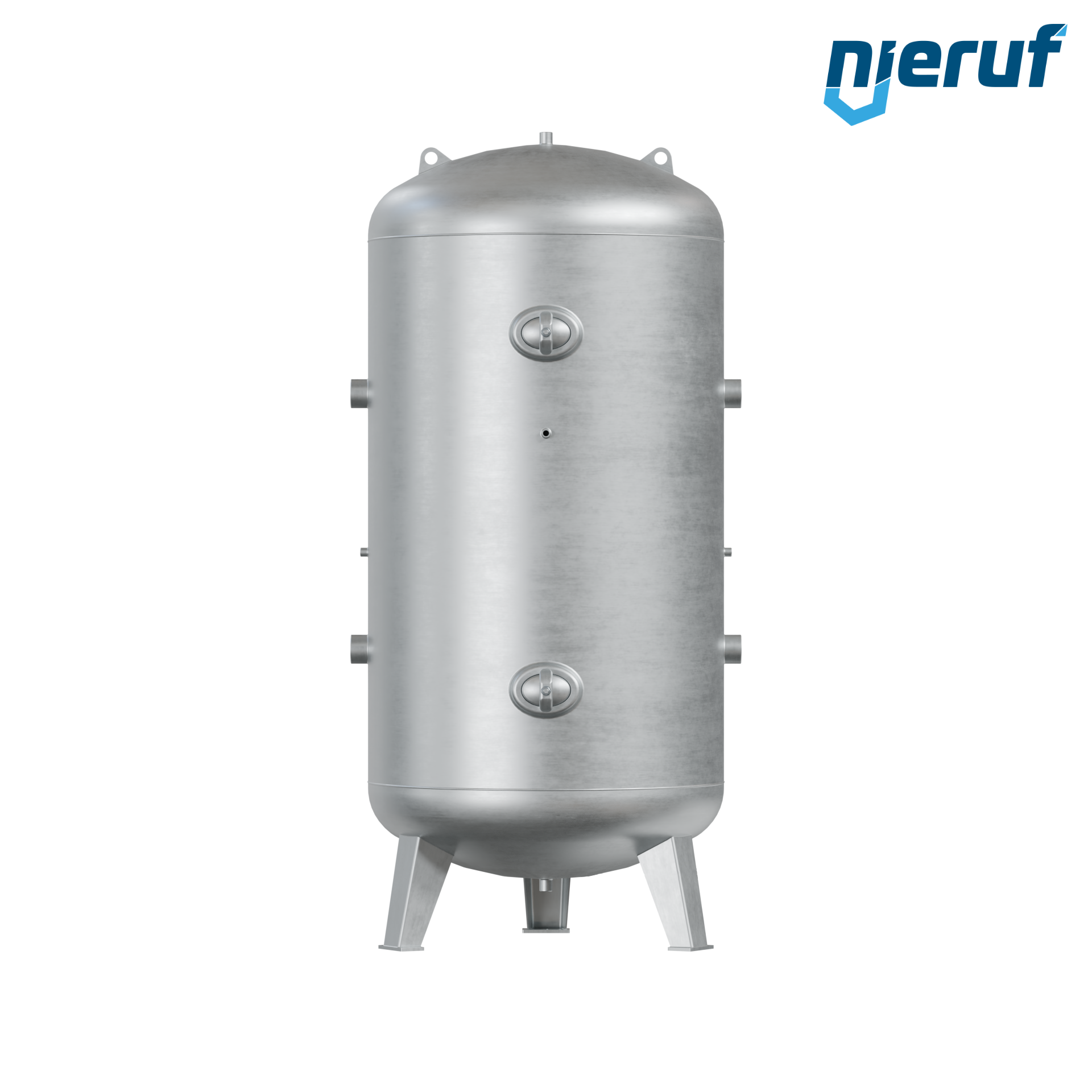 Pressure vessel vertical BE01 2000 liter, 0-16 bar, steel primed