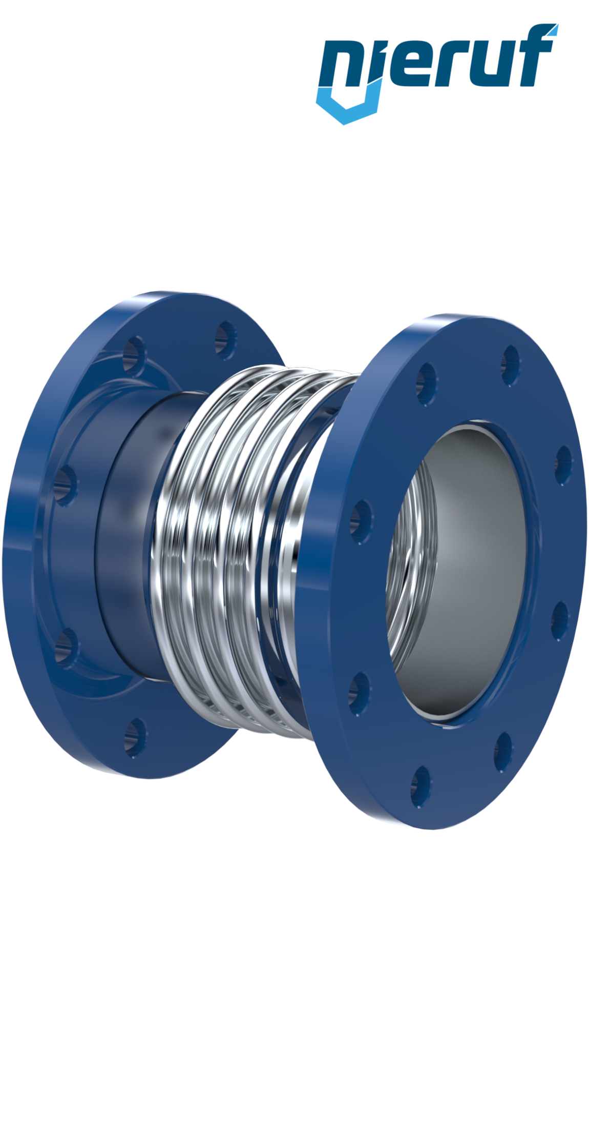 Axial expansion joint DN100 type KP05 fixed flanges and stainless steel-bellows
