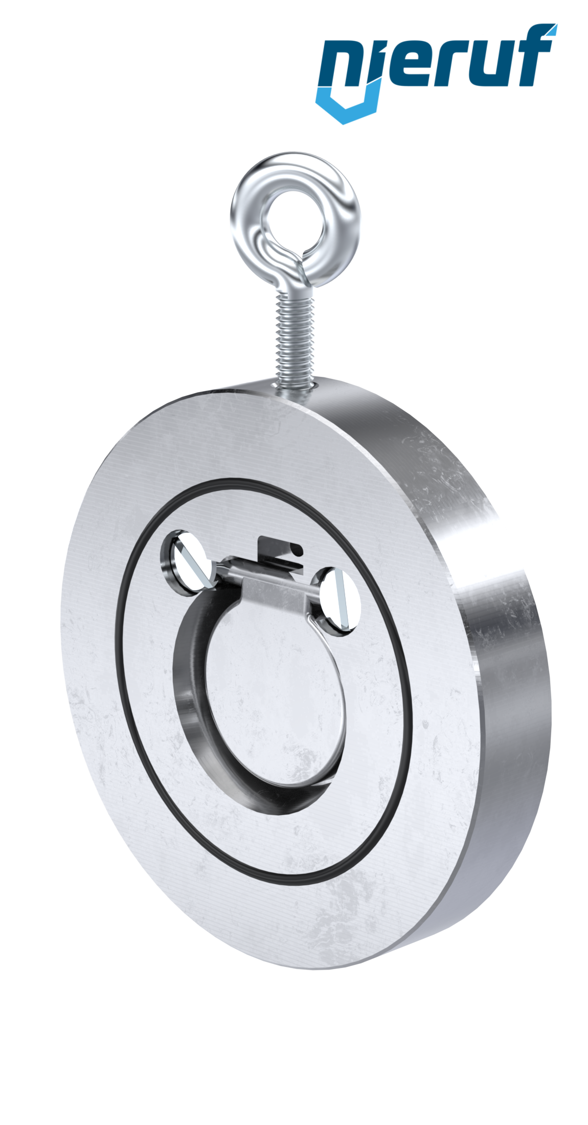 swing check valve DN32 ZR01 steel 1.0460 / A 105, zinc plated FKM (Viton)