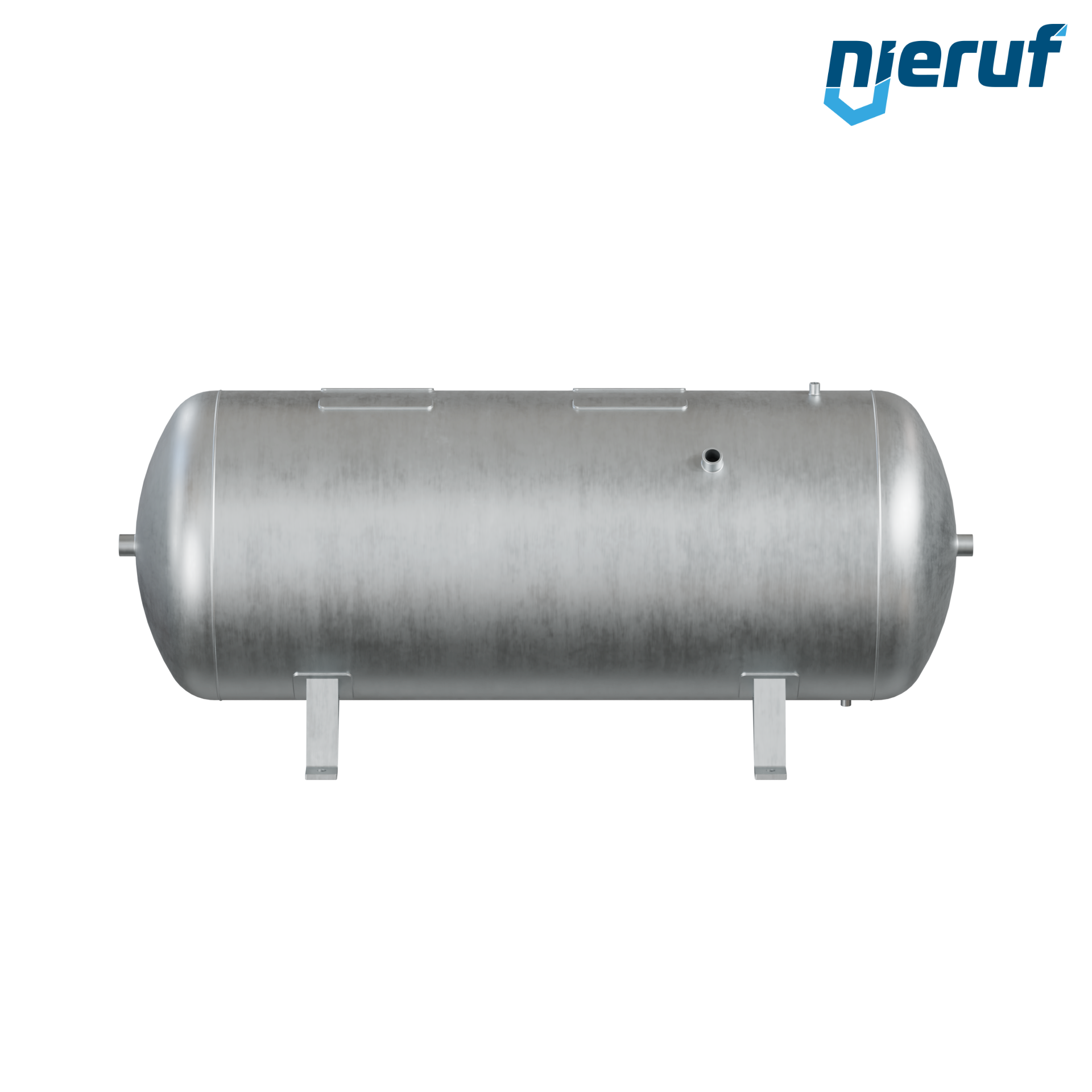 Pressure vessel horizontal BE01 1000 liter, 0-16 bar, steel primed