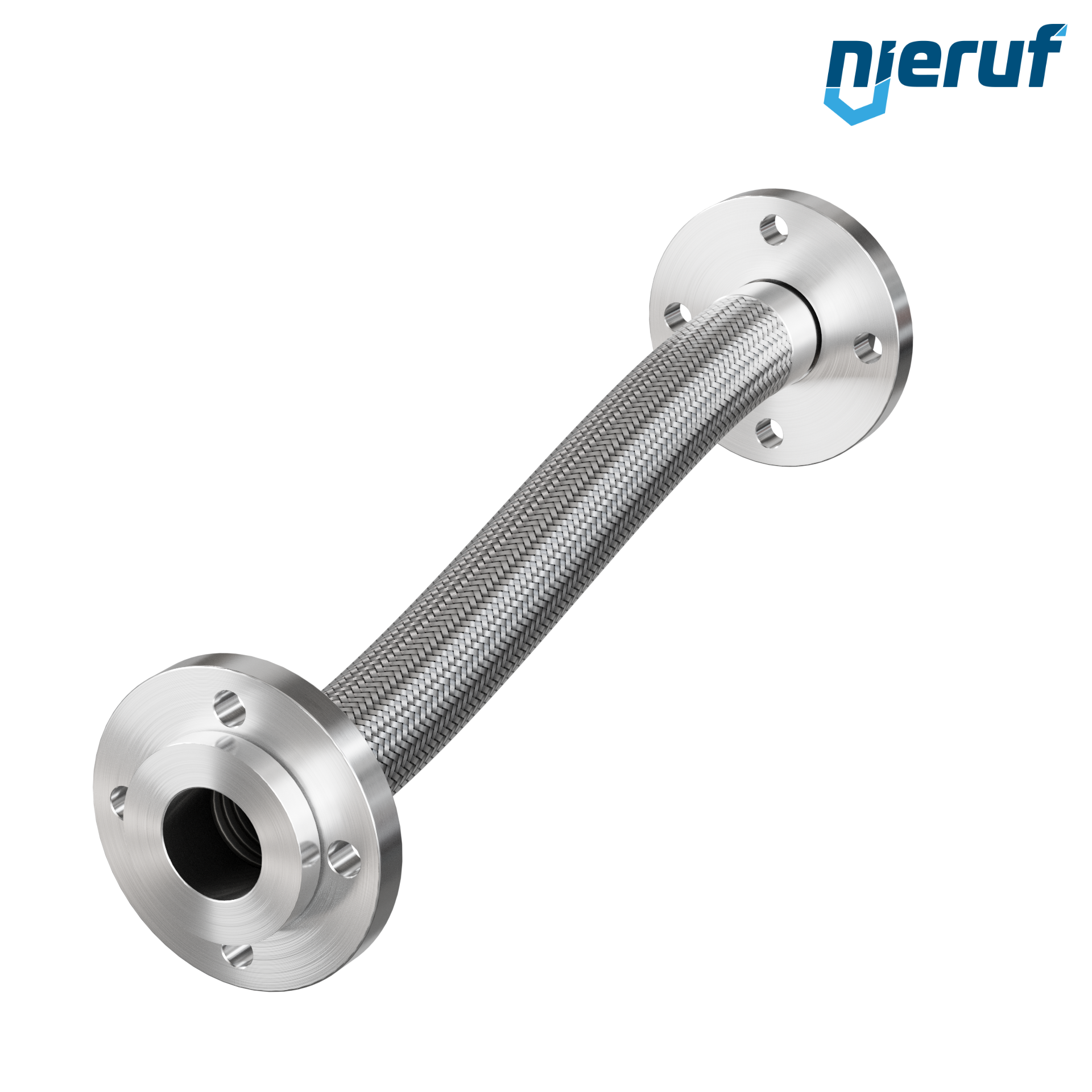 Stainless steel hoses ES01 DN50 - 2" inch with double braid and swivel flange length 1000 mm