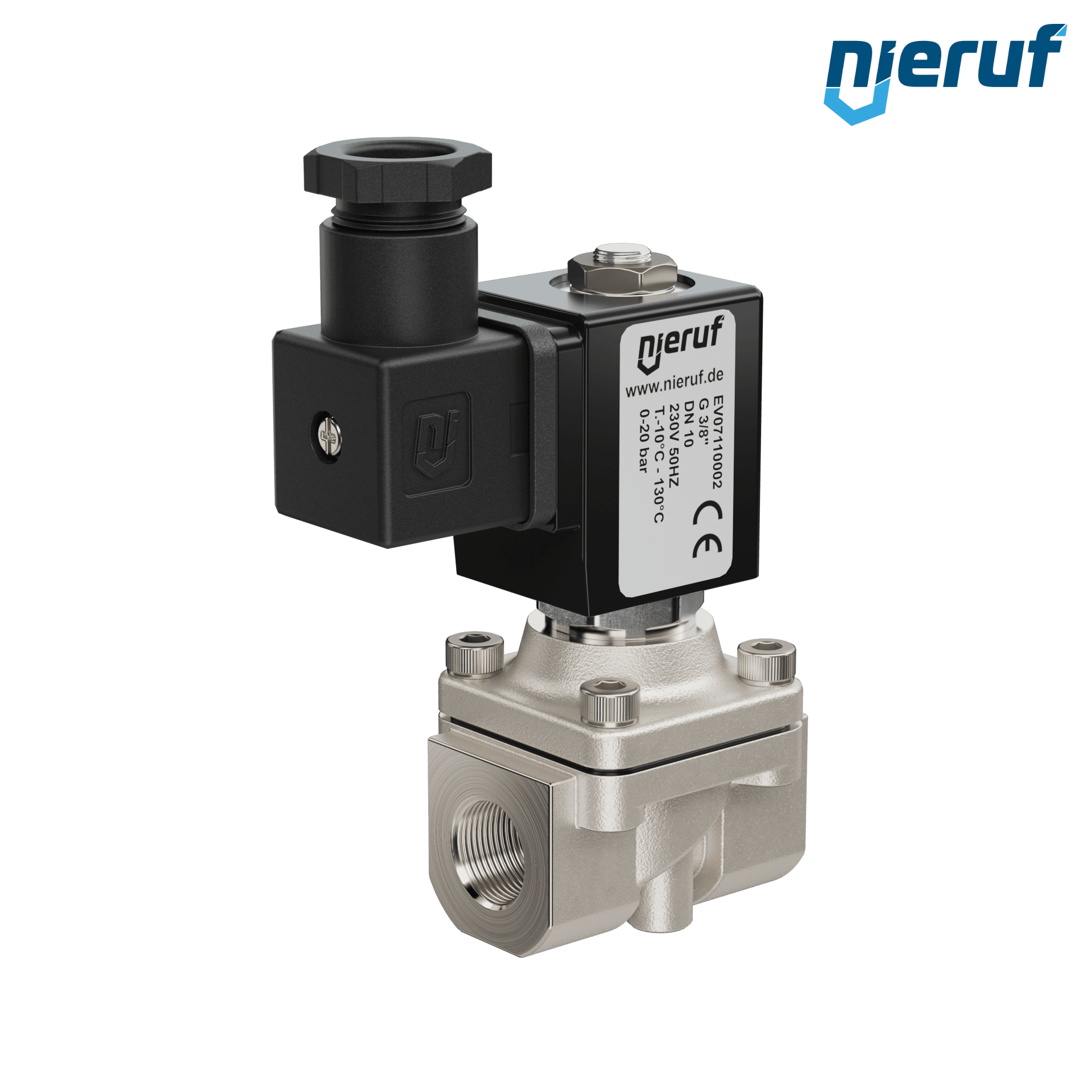 Solenoid valve G 3/8" Inch stainless steel EV07 EPDM 230V 50Hz