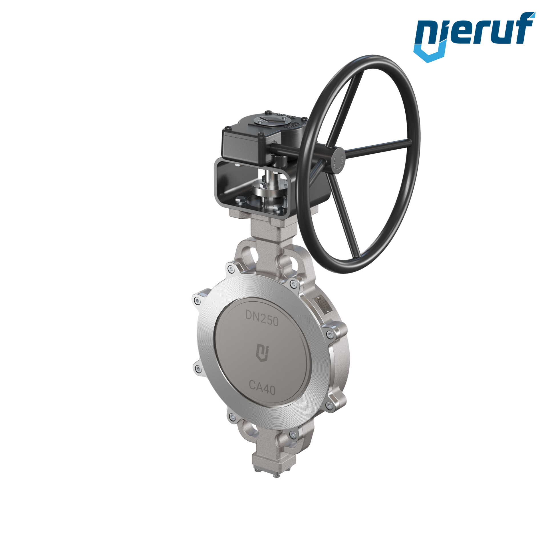Triple offset butterfly-valve stainless steel AK13 DN 250 PN10-40 ANSI150-300 worm gear