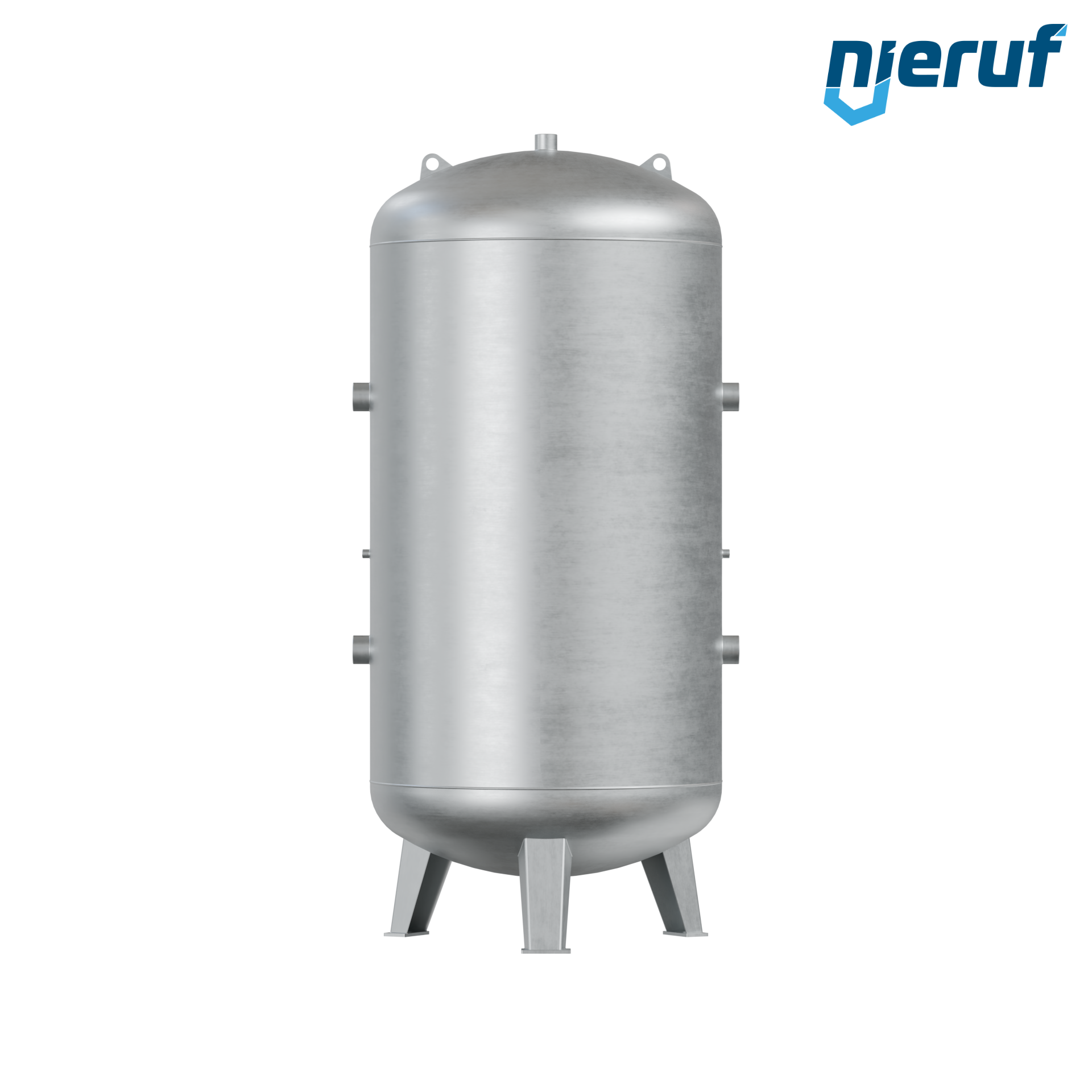 Pressure vessel vertical BE01 2000 liter, 0-16 bar, steel galvanized