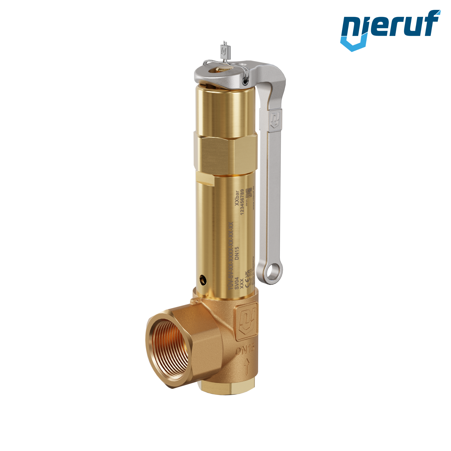 safety valve 1/2" x 1" fm SV04 liquid media, gunmetal NBR, with lever