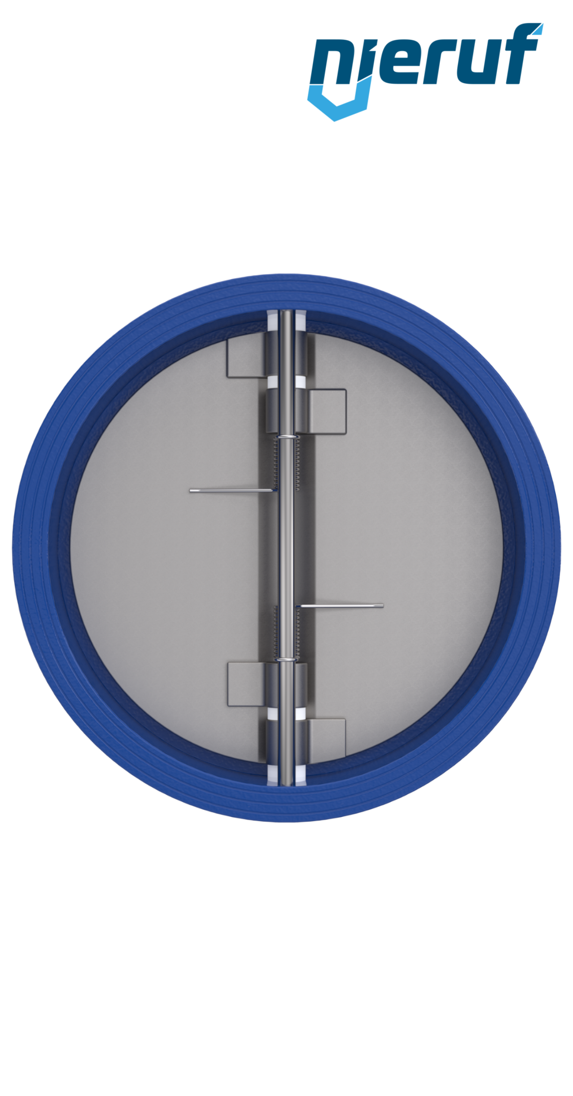 dual plate check valve DN450 DR01 ANSI 150 GGG40 epoxyd plated blue 180µm EPDM