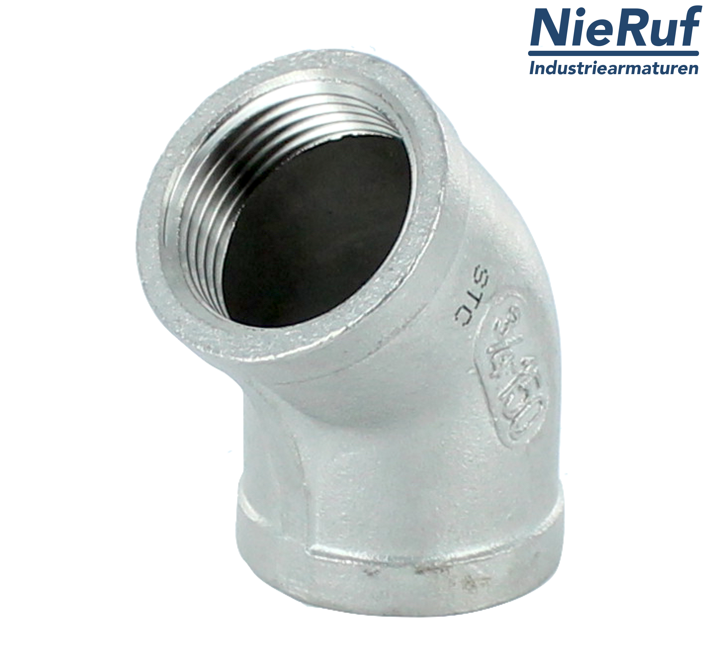 elbow 1/2" inch stainless steel 316 45° angle