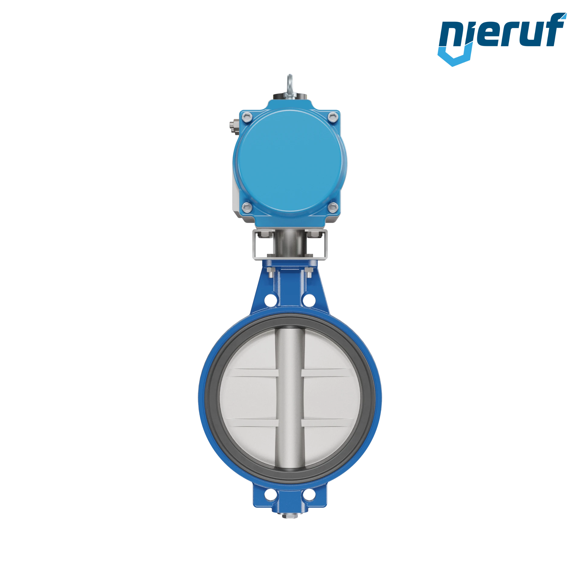 Butterfly valve DN 350 AK01 FPM pneumatic actuator single acting normally closed