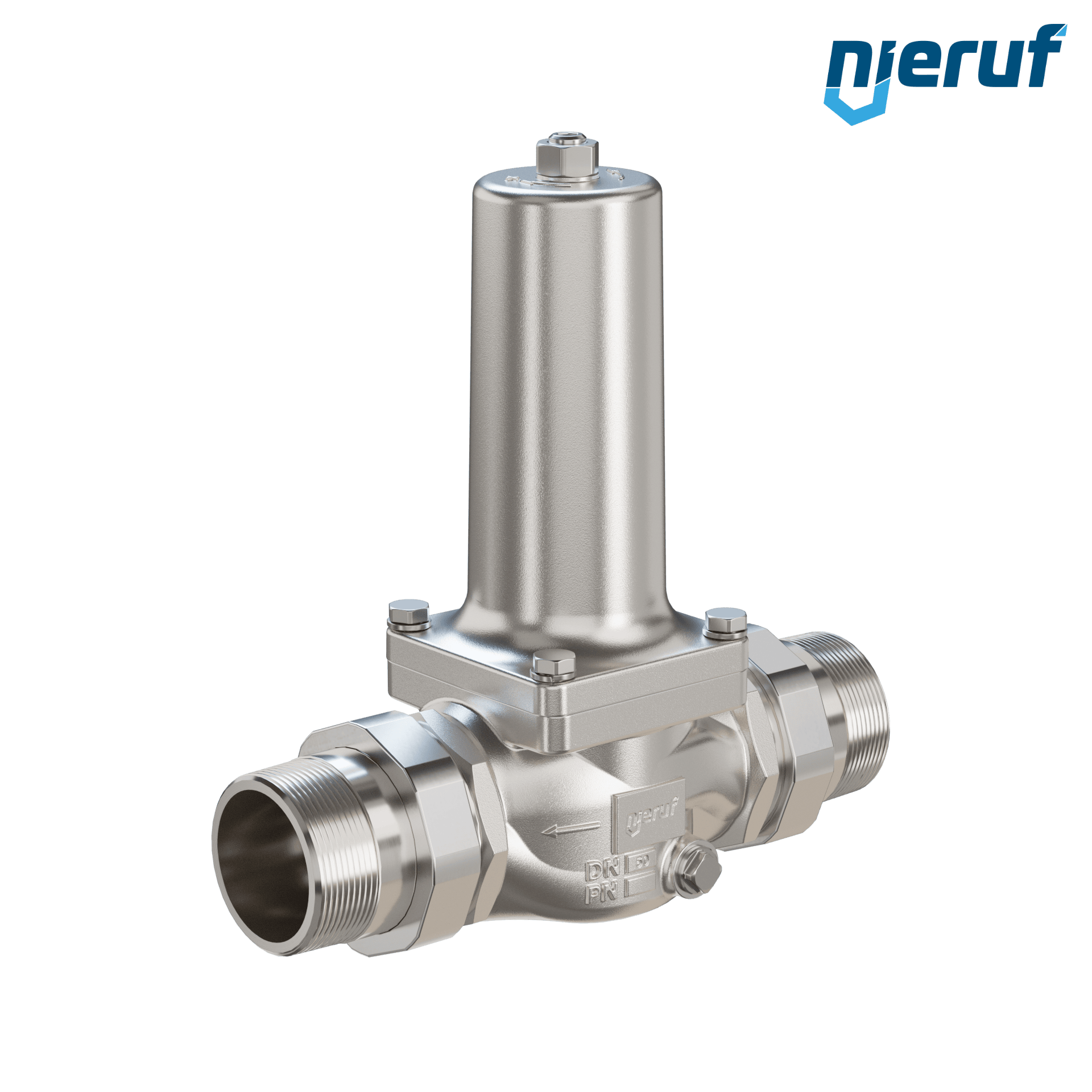 pressure reducing valve male thread 2" Inch DM12 stainless steel FPM 0.5 - 9.0 bar