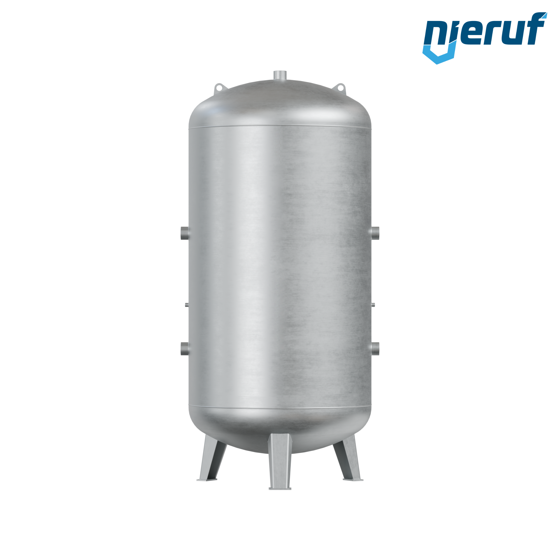 High pressure vessel vertical BE02 3000 liter, 0-41 bar, steel galvanized