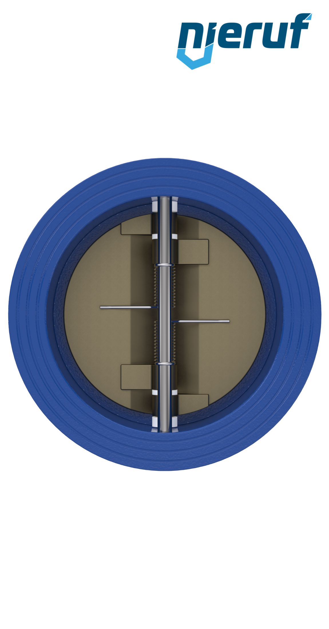 dual plate check valve DN125 DR04 ANSI 150 GGG40 epoxyd plated blue 180µm NBR