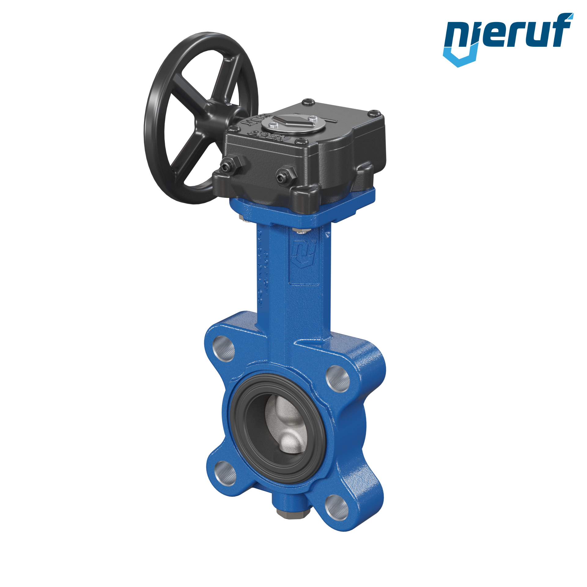Butterfly valve AK02 DN 40 PN10-PN16 DVGW-gas Worm gear