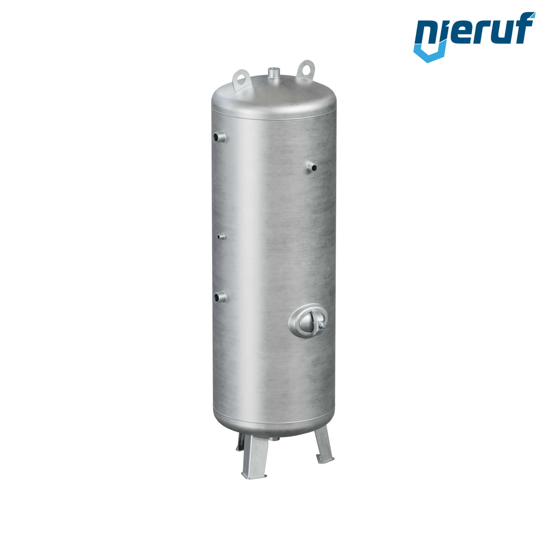 Pressure vessel vertical BE01 500 liter, 0-16 bar, steel primed