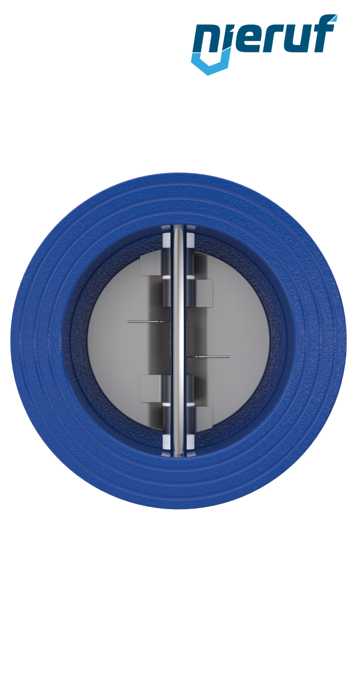 dual plate check valve DN80 DR02 GGG40 epoxyd plated blue 180µm NBR