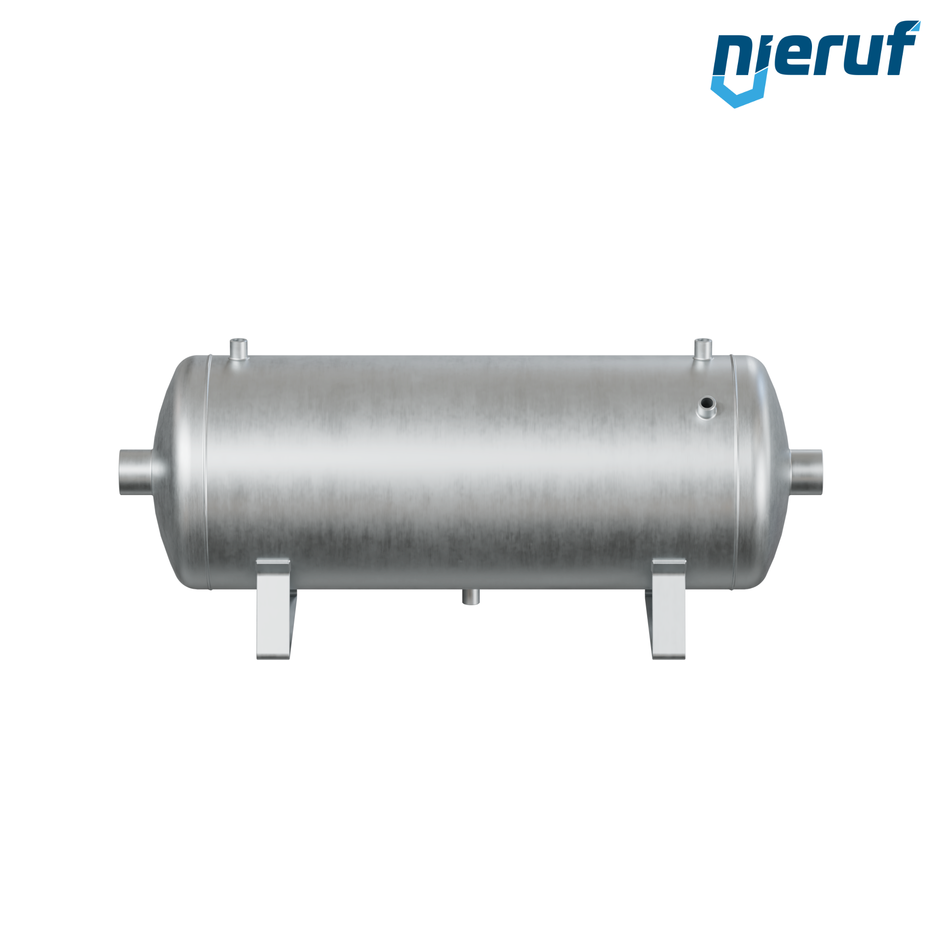 Pressure vessel horizontal BE01 90 liter, 0-16 bar, steel galvanized