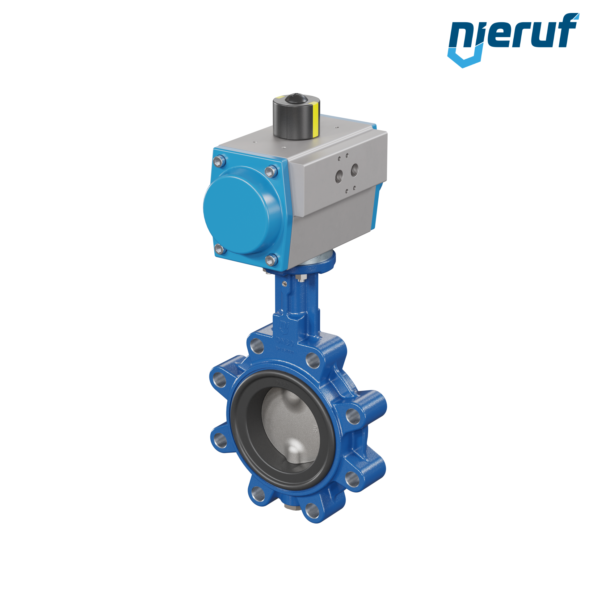 Butterfly valve DN 80 AK02 EPDM DVGW drinking water, WRAS, ACS, W270 pneumatic actuator double acting