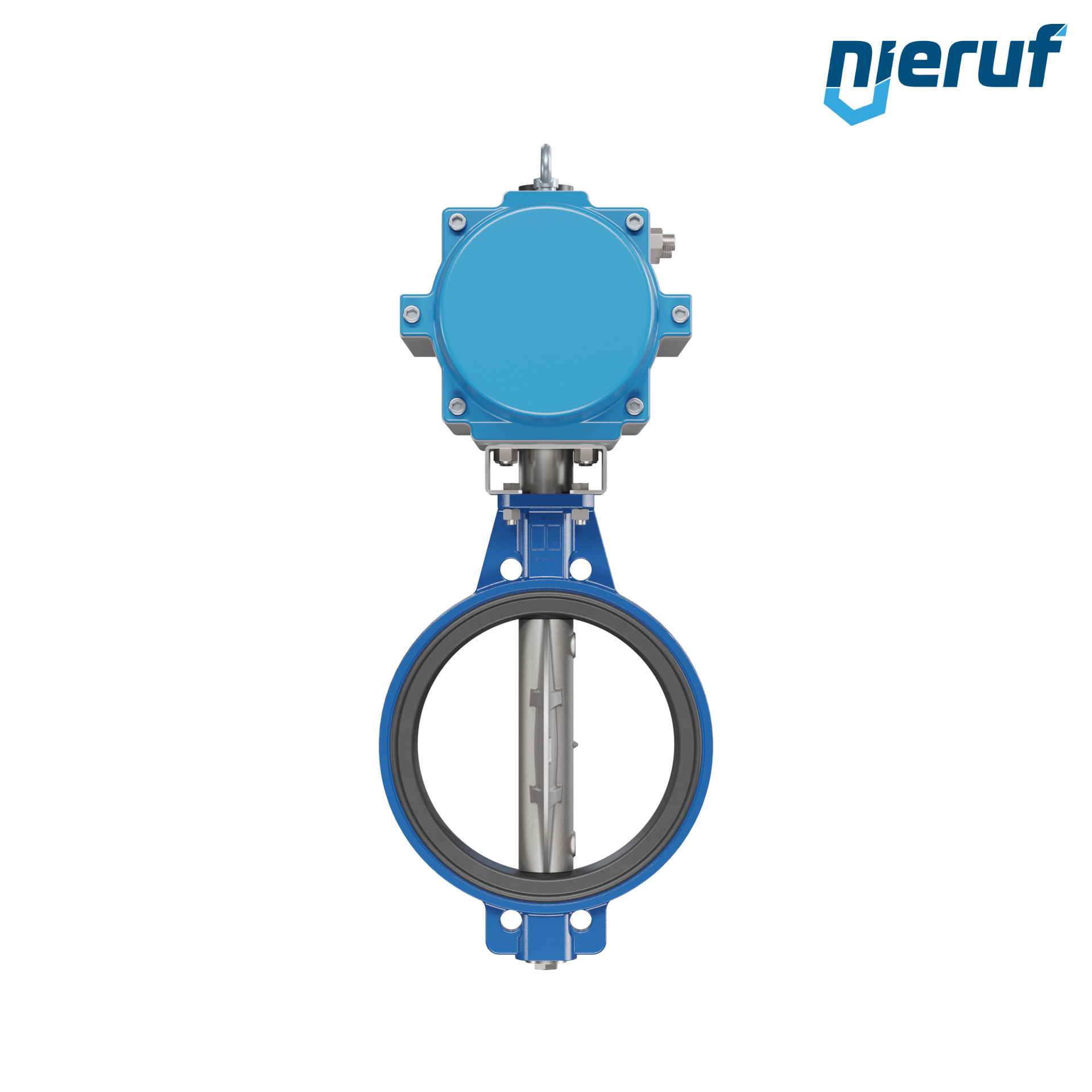 Butterfly valve DN 400 AK01 NBR-70-black DVGW gas pneumatic actuator single acting normally open