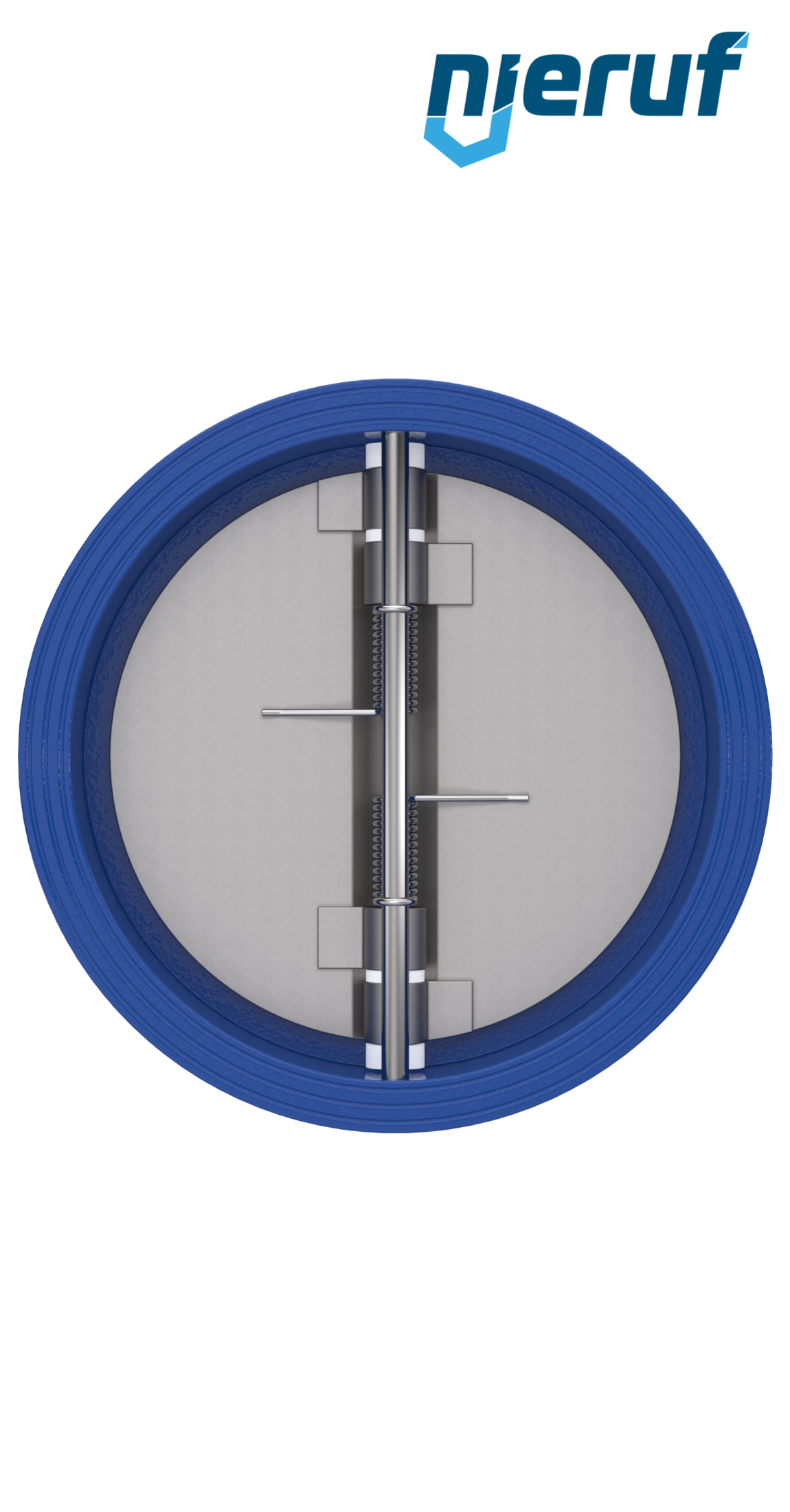 dual plate check valve DN300 DR02 ANSI 150 GGG40 epoxyd plated blue 180µm EPDM