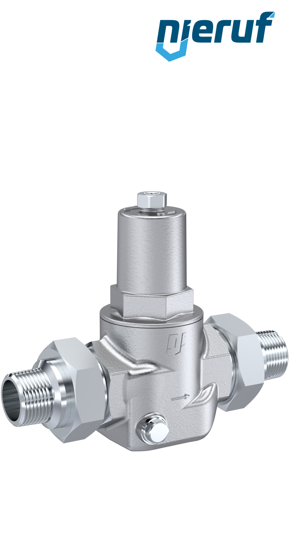 pressure reducing valve male thread 1" Inch DM12 stainless steel FPM 0.5 - 9.0 bar