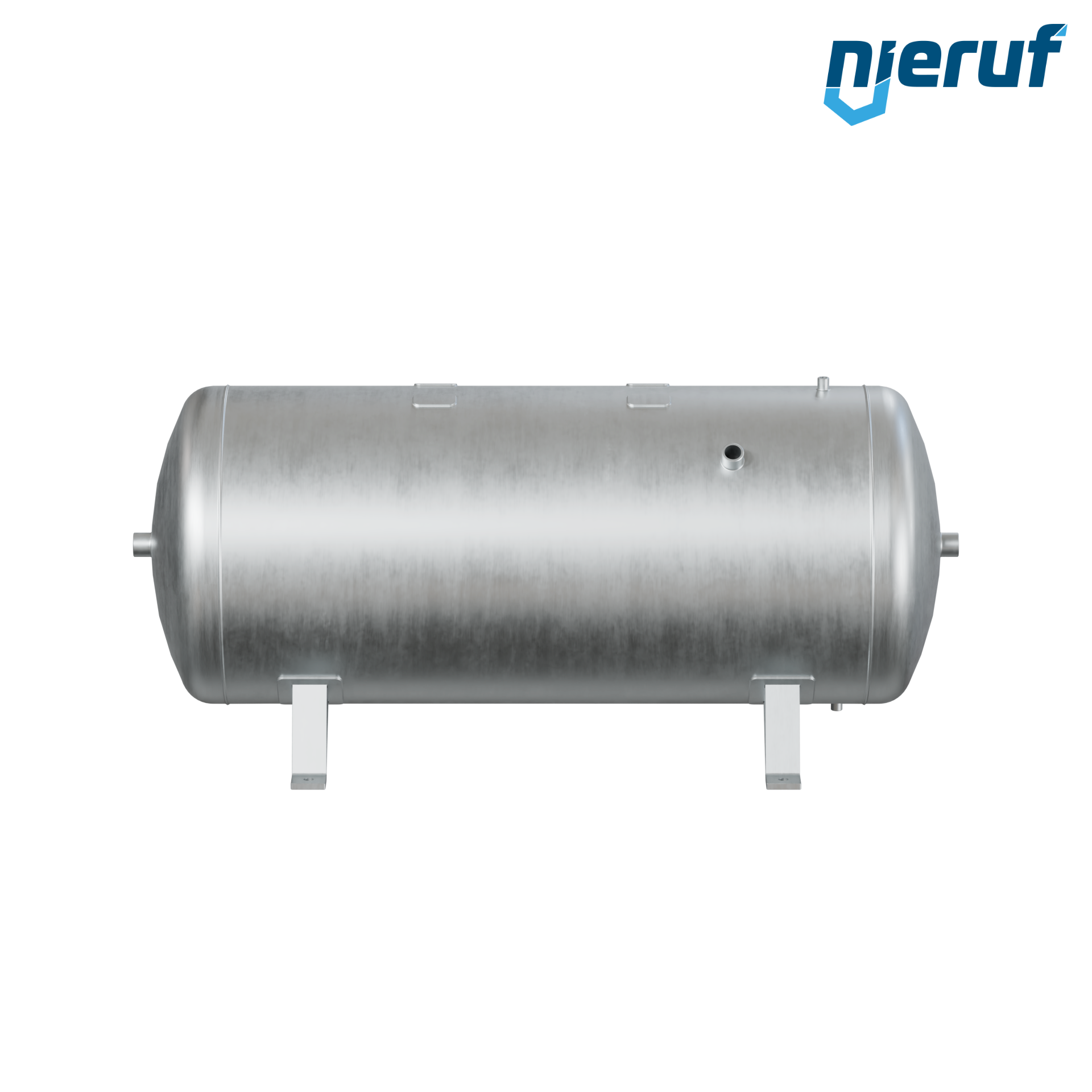 Pressure vessel horizontal BE01 750 liter, 0-11 bar, steel galvanized