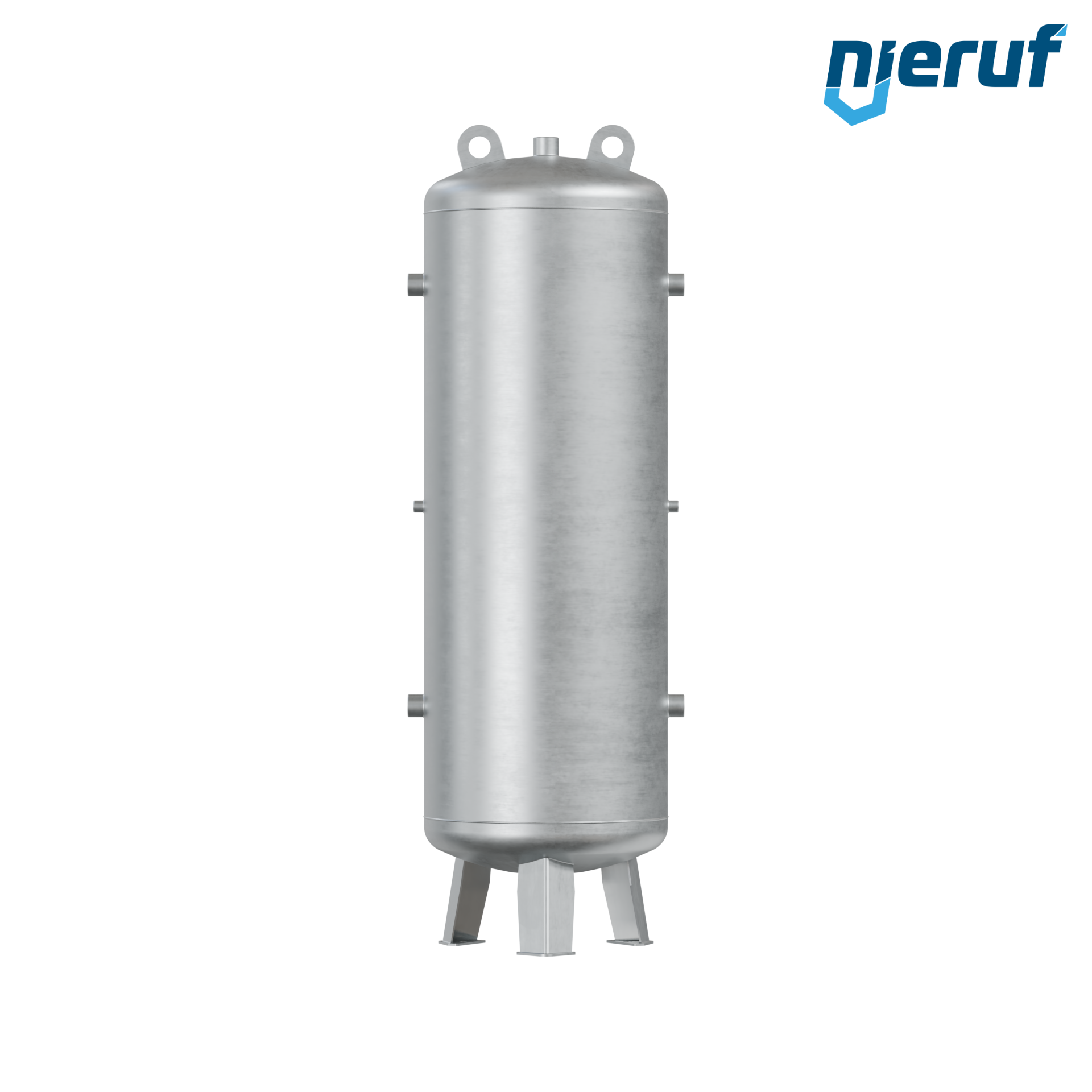 High pressure vessel vertical BE02 350 liter, 0-26 bar, steel galvanized