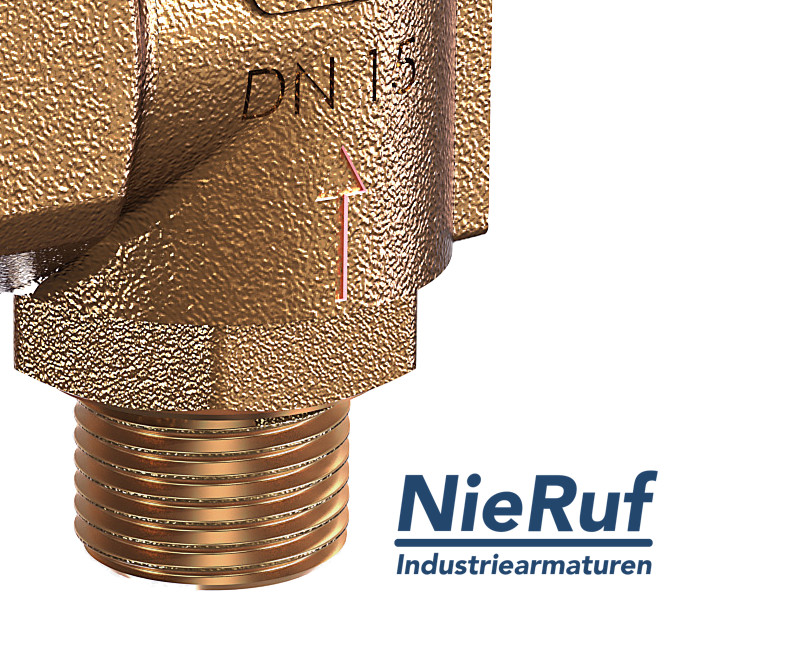 safety valve 1/2" m  x 1" fm SV03 neutral liquid media, gunmetal NBR