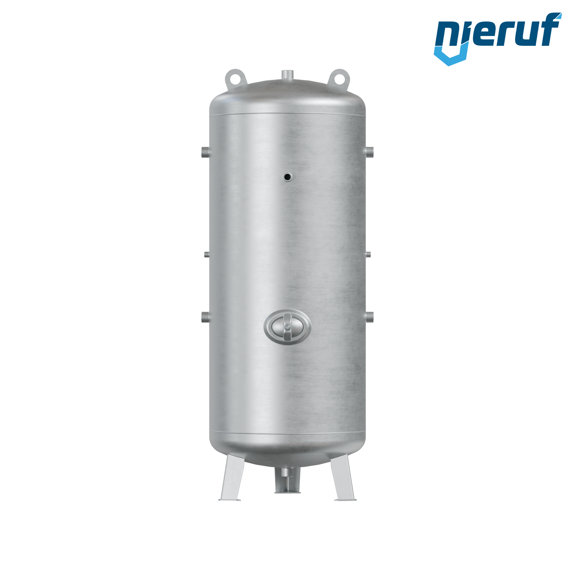 Pressure vessel vertical BE01 750 liter, 0-16 bar, steel galvanized