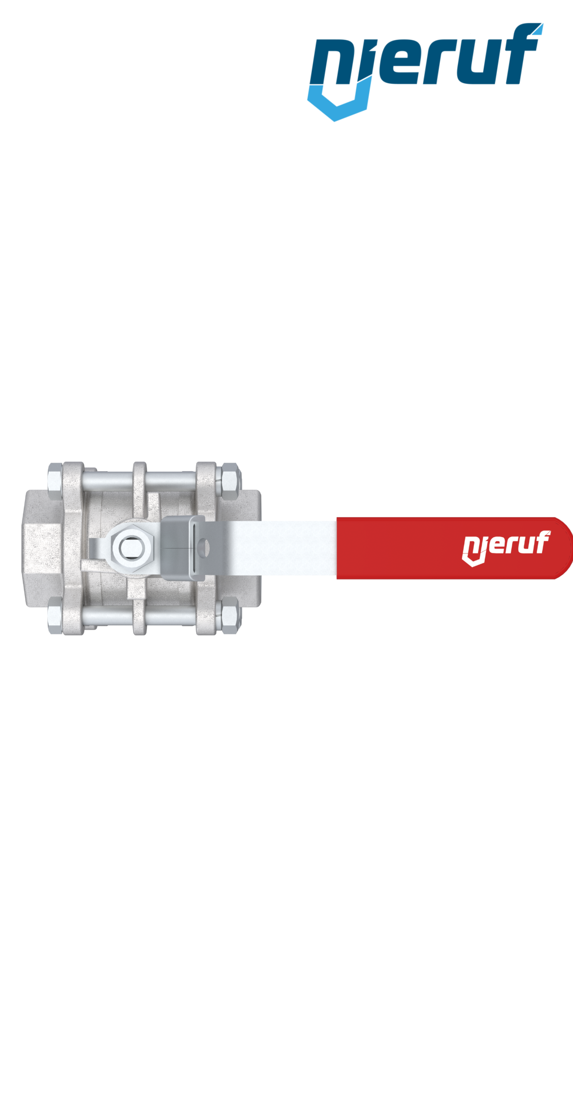 three-pieces stainless steel ball valve DN100 - 4" inch female thread