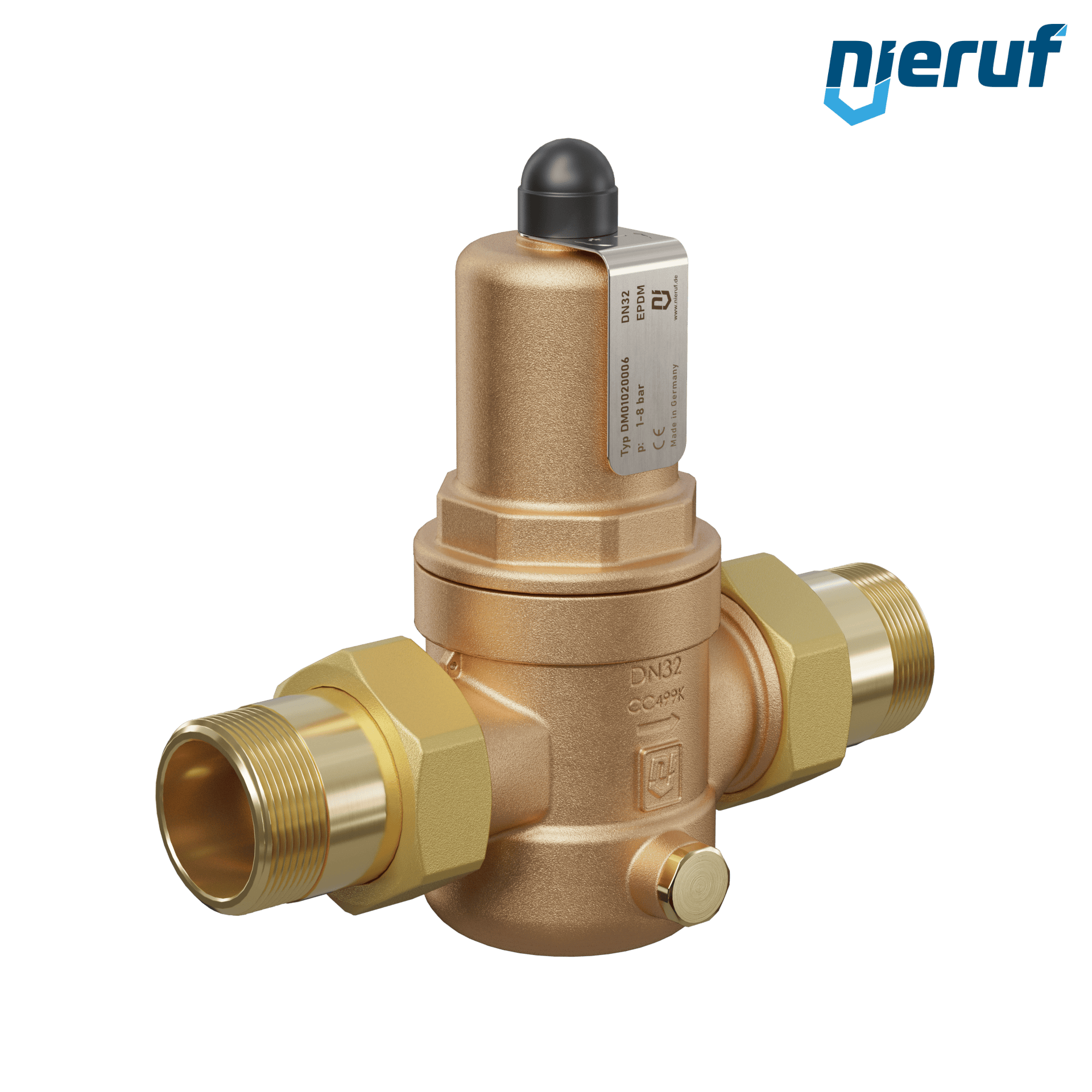 pressure reducing valve 1 1/4" inch male thread DM01 gunmetal EPDM 1.0 - 8.0 bar