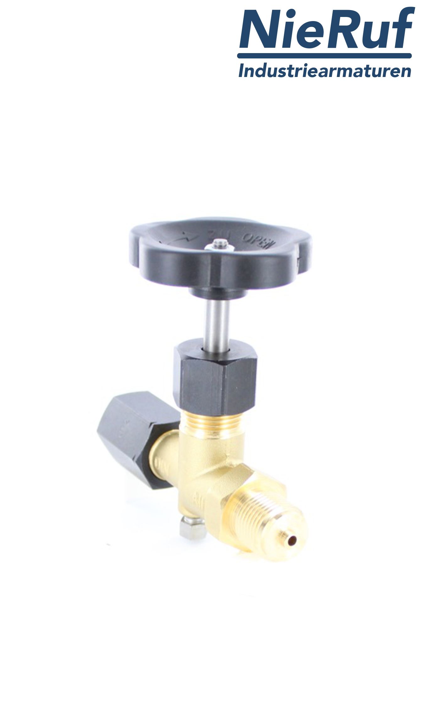 manometer gauge valves male thread x adapter for instrument holder with nut adjustable DIN 16270 brass 250 bar