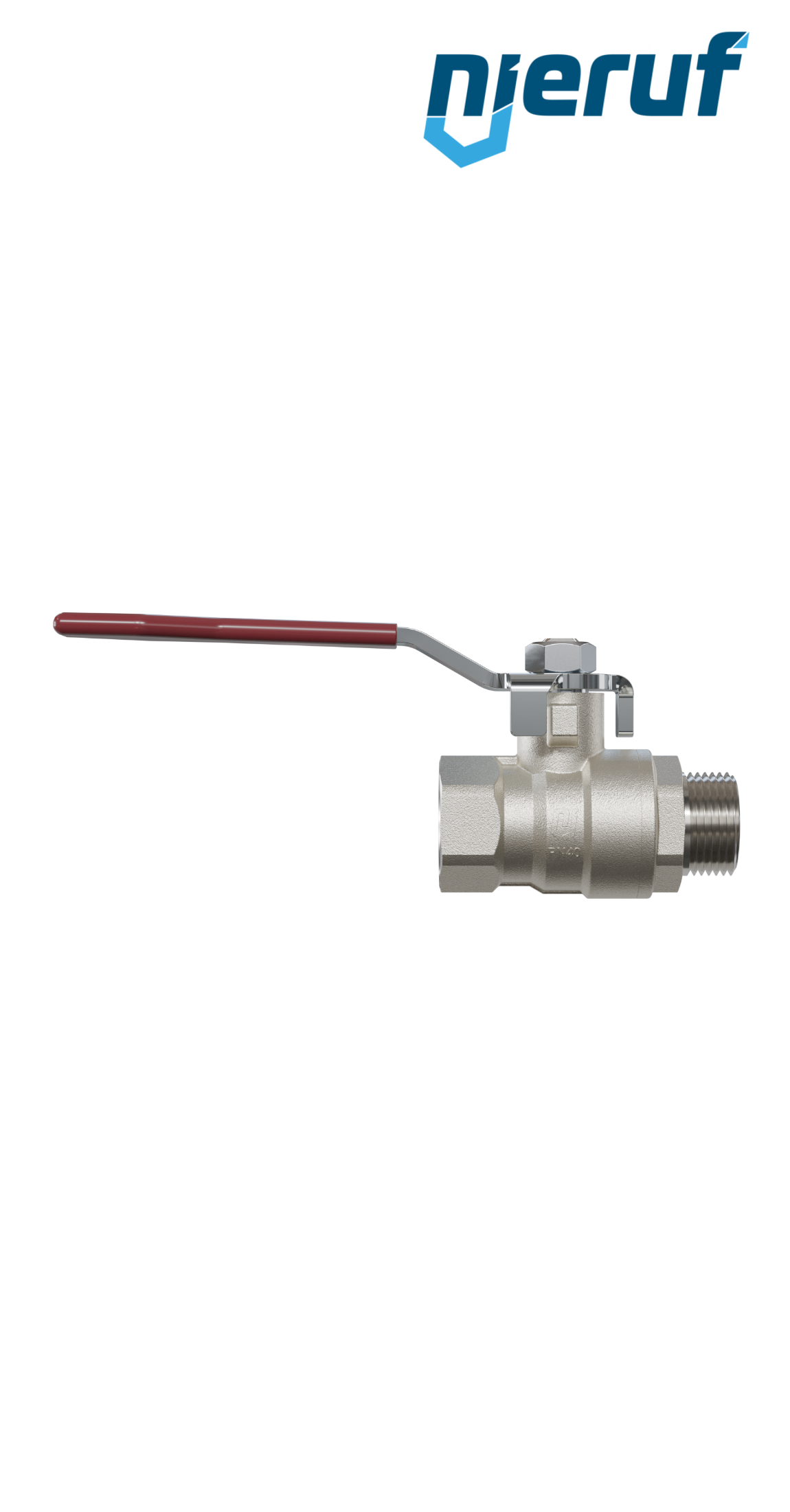 2 way ball valve DN10 - 3/8" inch GK01 female x male thread