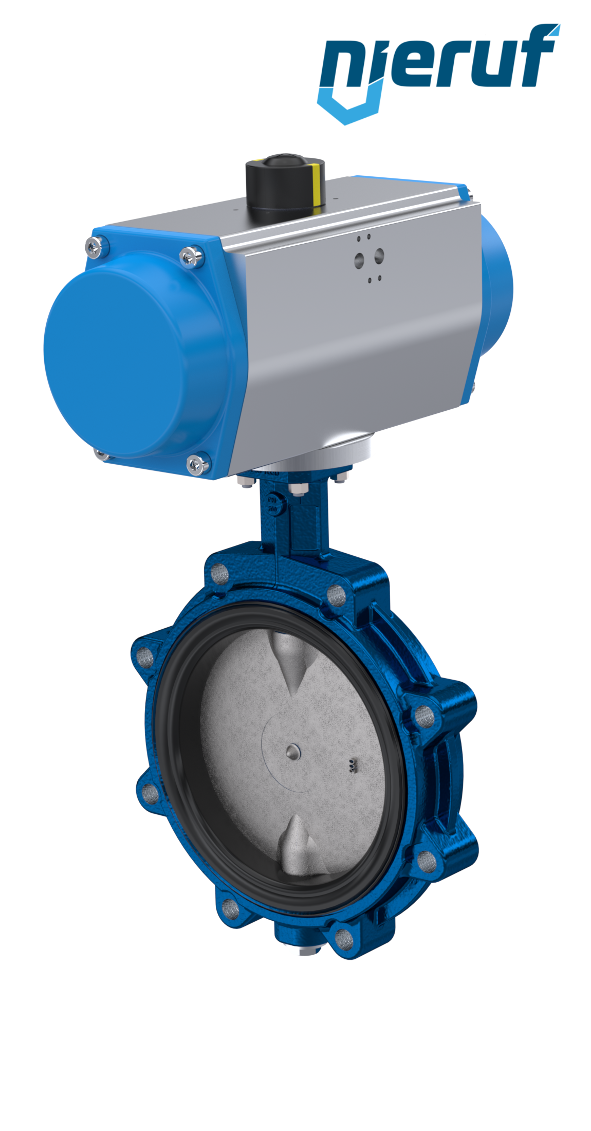 Butterfly valve DN 150 AK02 FPM pneumatic actuator single acting
