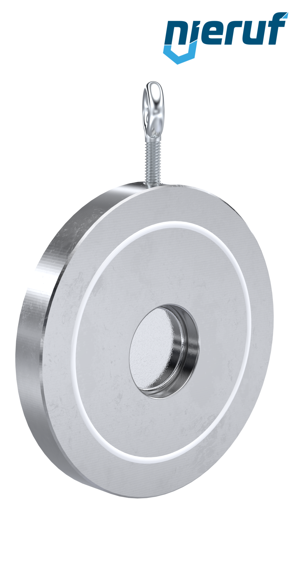 swing check valve with spring DN50 ZR03 steel 1.0460 / A 105, zinc plated PTFE