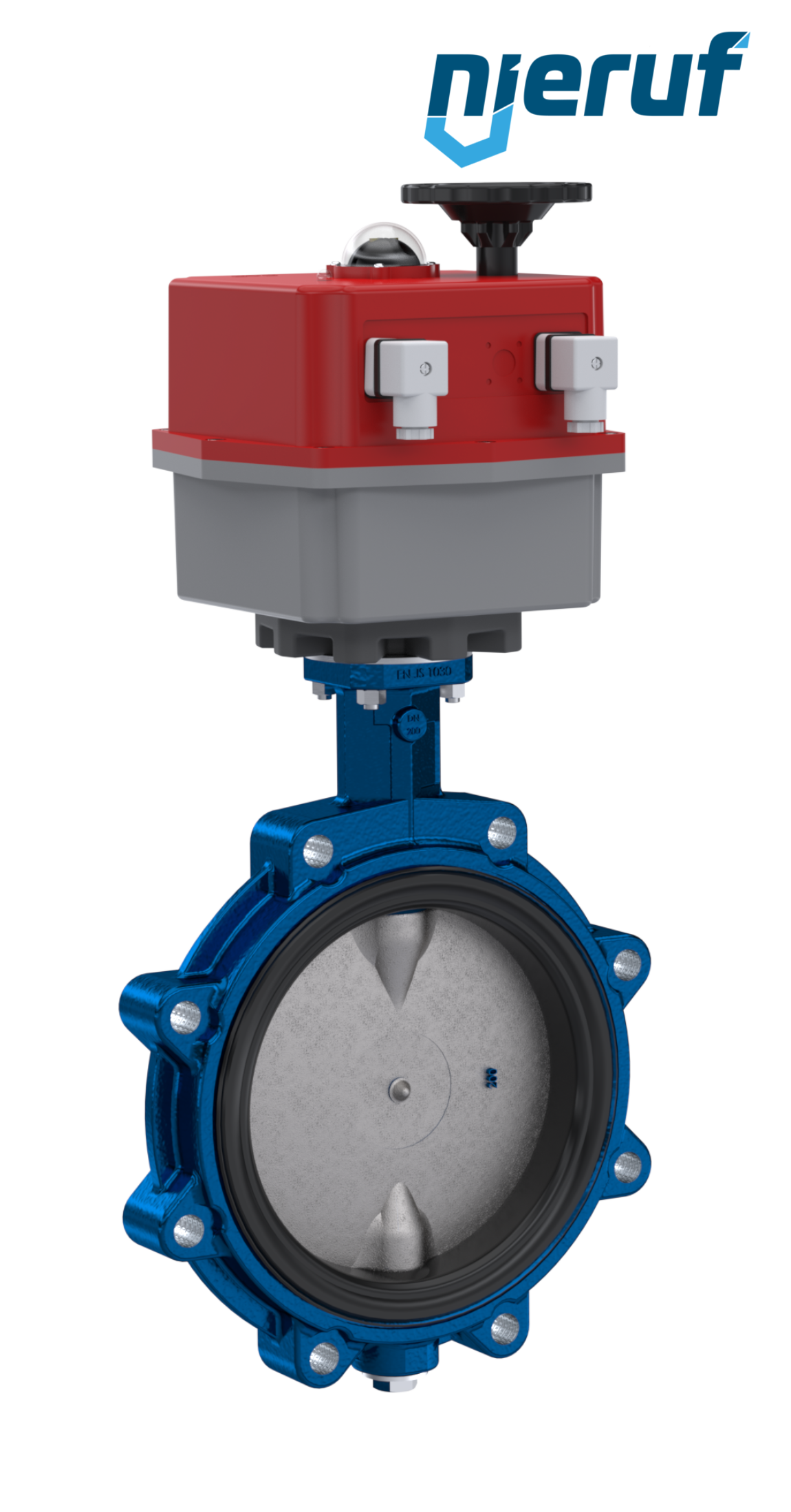 Butterfly valve DN 200 Lug type electric actuator 24-240V DVGW drinking water